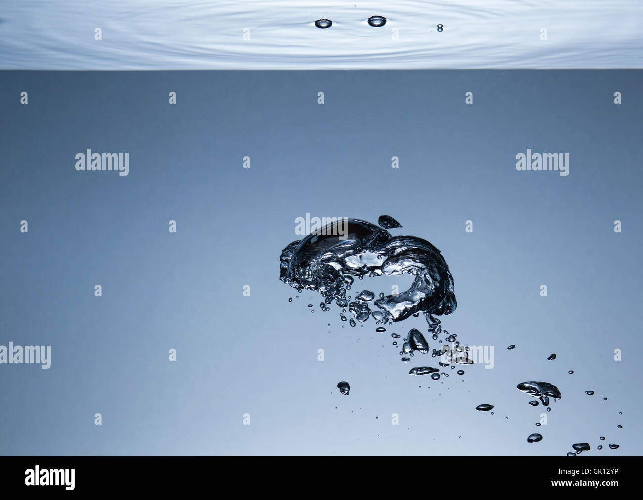 Air bubbles in water, similar to the liquid metal Stock Photo Alamy