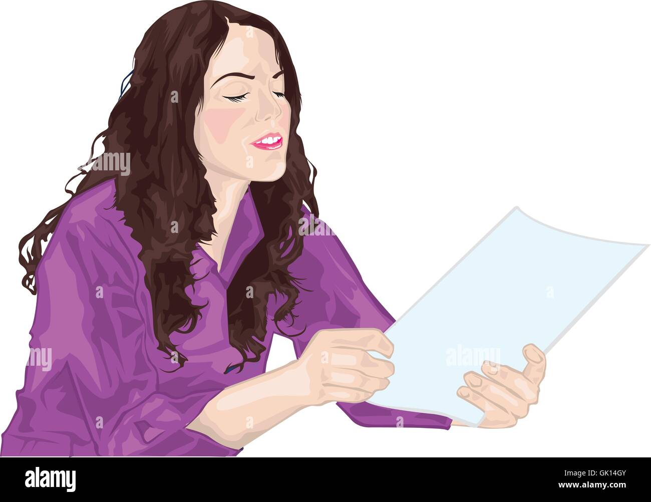 Brochures Lady Stock Vector