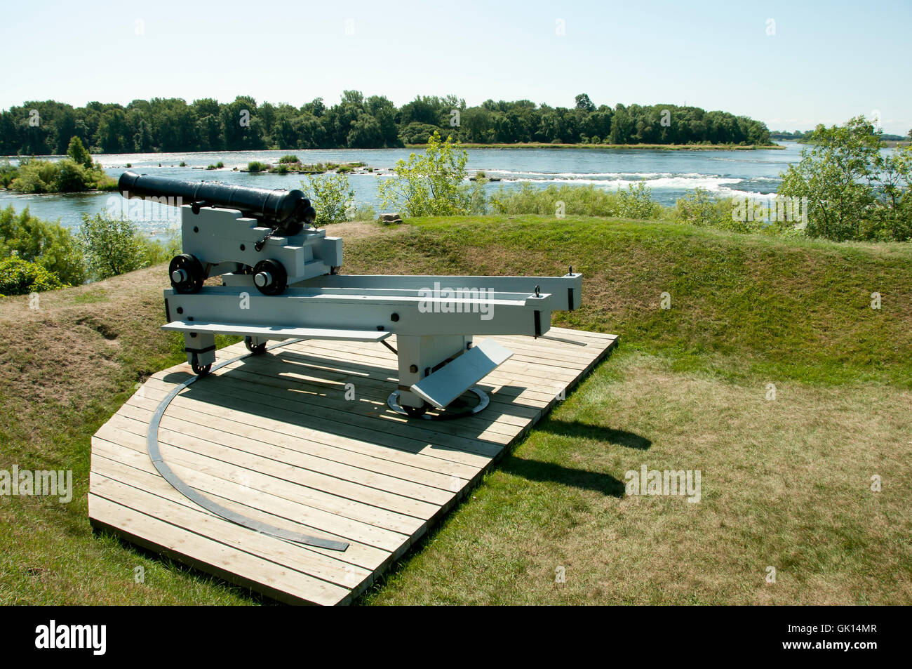 Coteau Du Lac Historic Military Fortifications Quebec Canada Stock