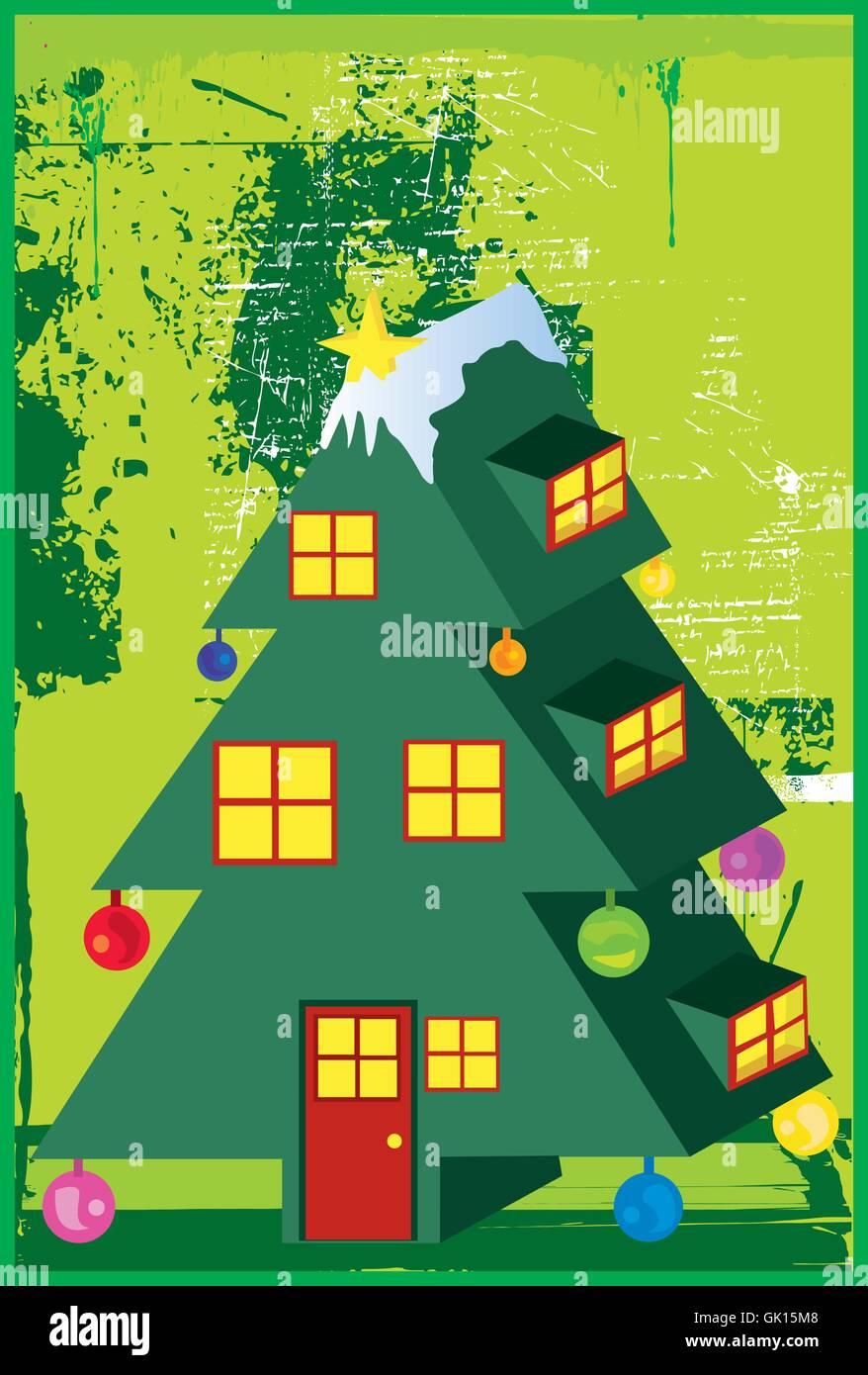 Christmas Tree House Electric Stock Vector Image & Art Alamy