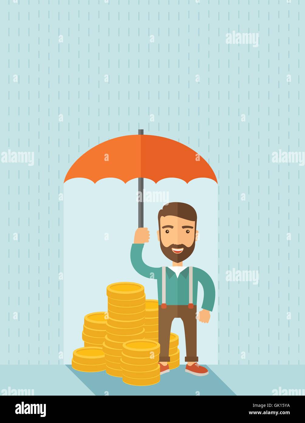 Businessman with umbrella Stock Vector Image & Art - Alamy