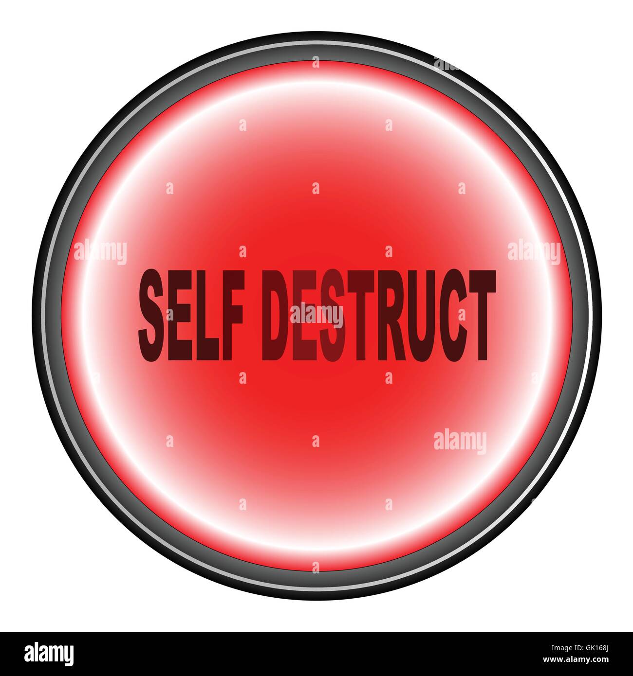 Self Destruct Button Stock Vector