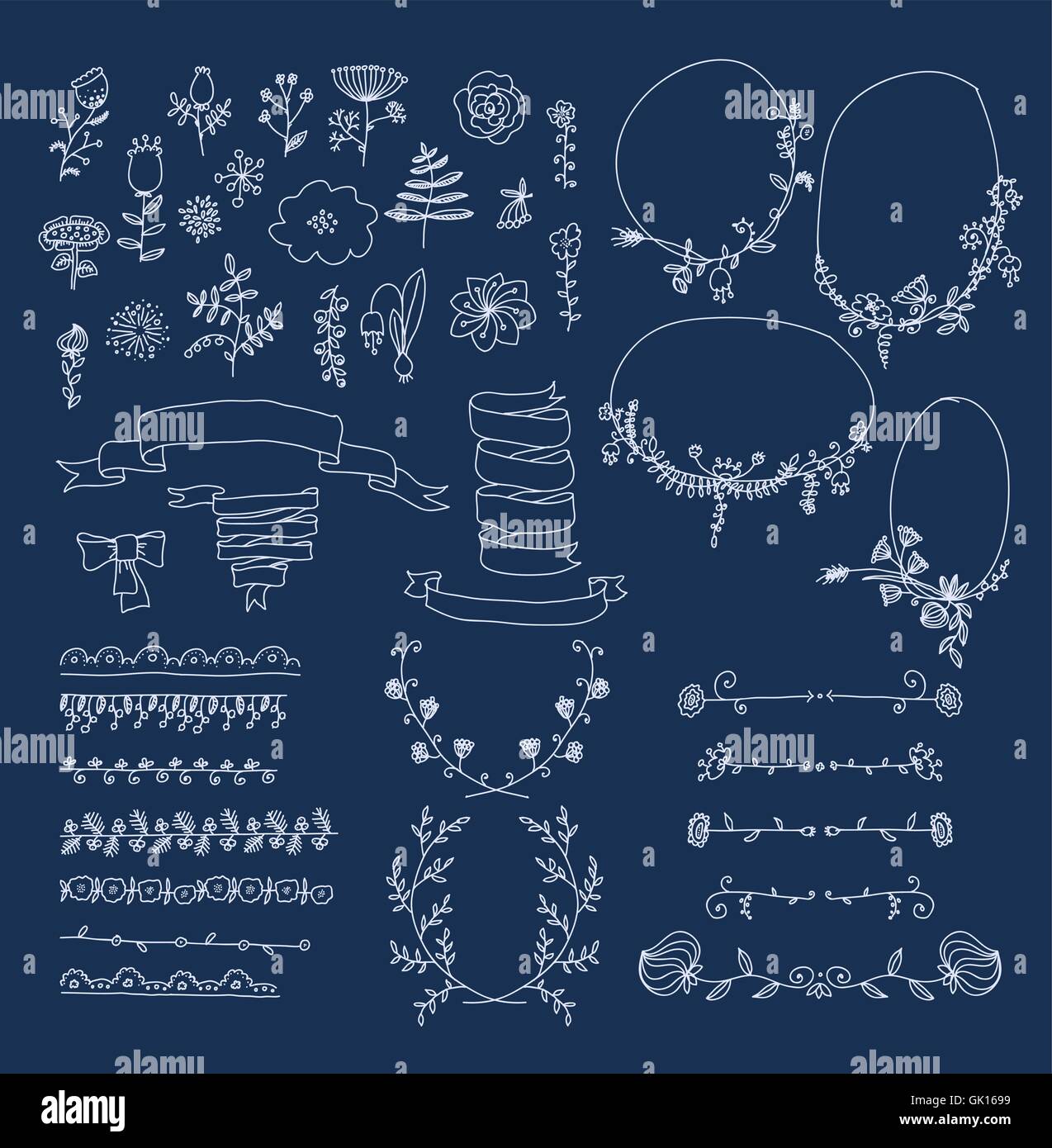 Big set of floral graphic design elements Stock Vector Image & Art - Alamy