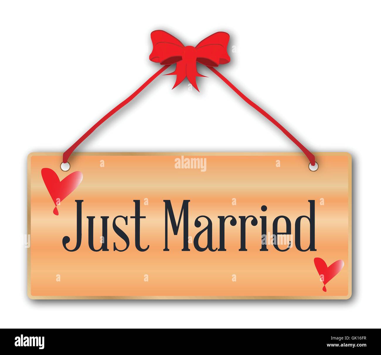 Just Married Sign Stock Vector Image & Art Alamy