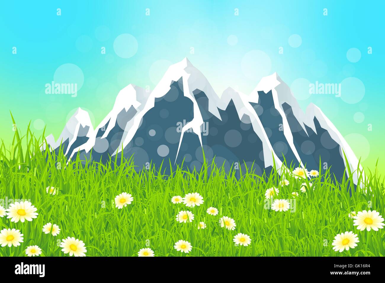 Green Landscape with Mountains Stock Vector Image & Art - Alamy