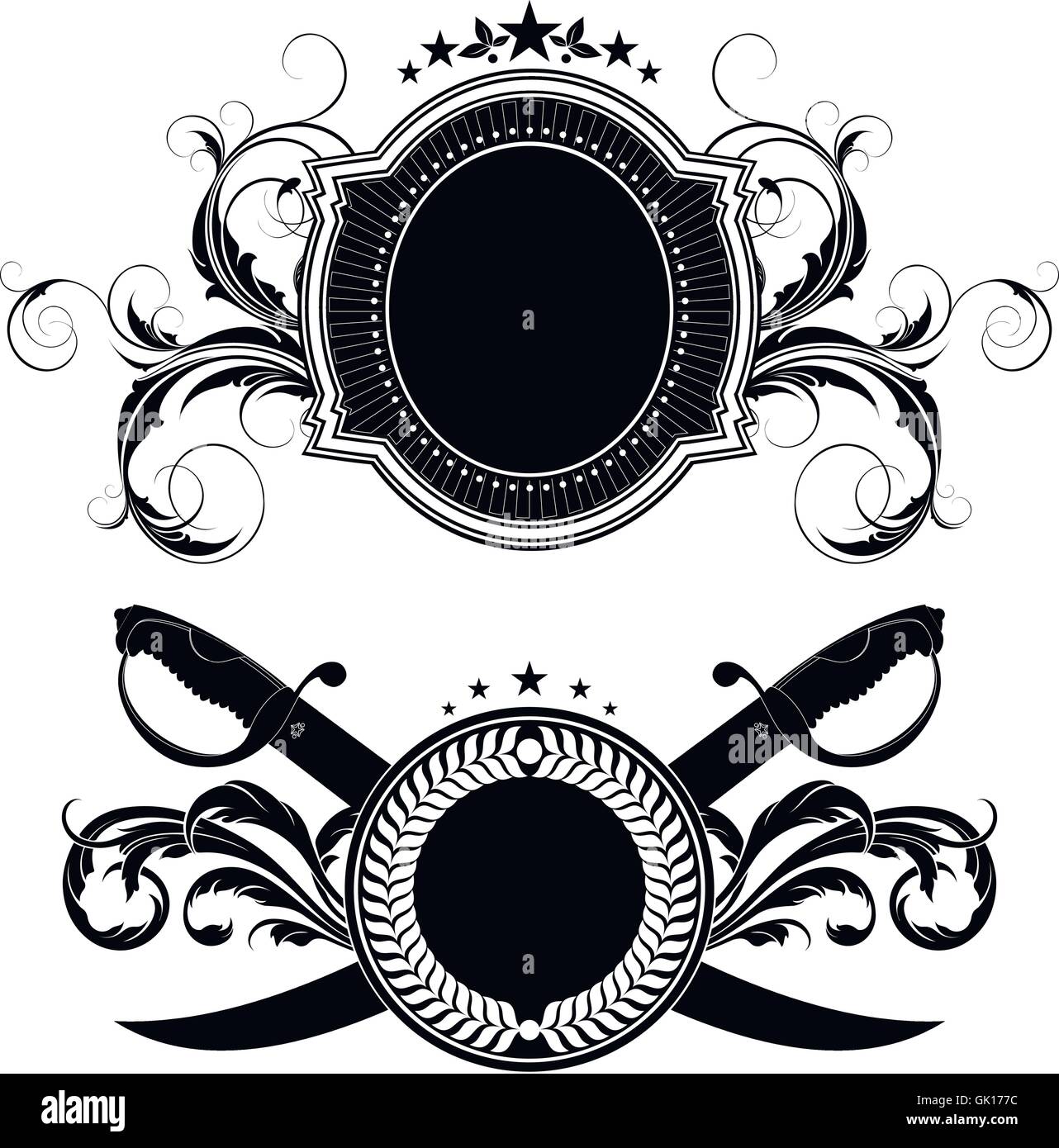 set of ornamental elements Stock Vector Image & Art - Alamy