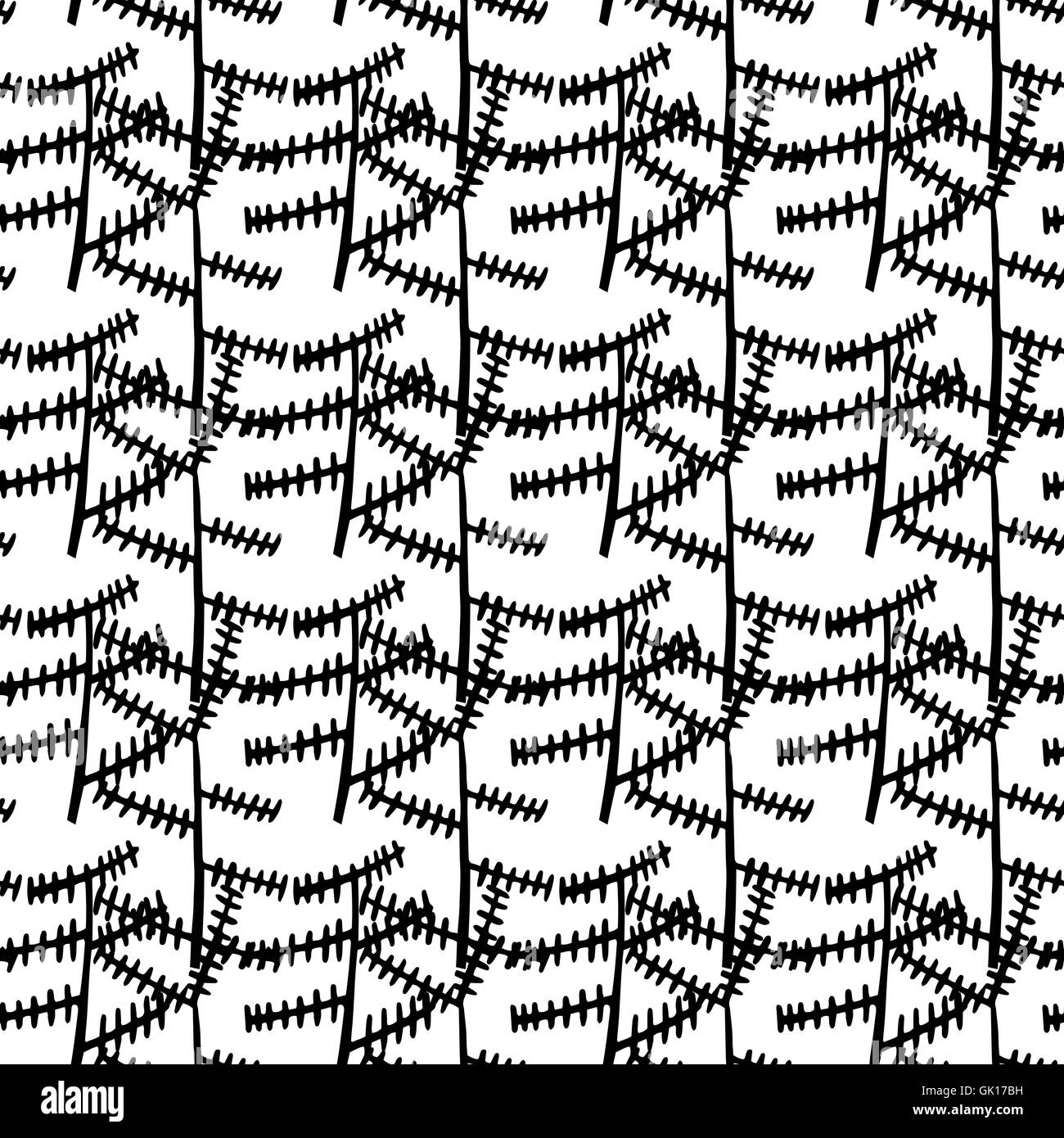 Abstract black and white background, industrial vector seamless pattern Stock Vector