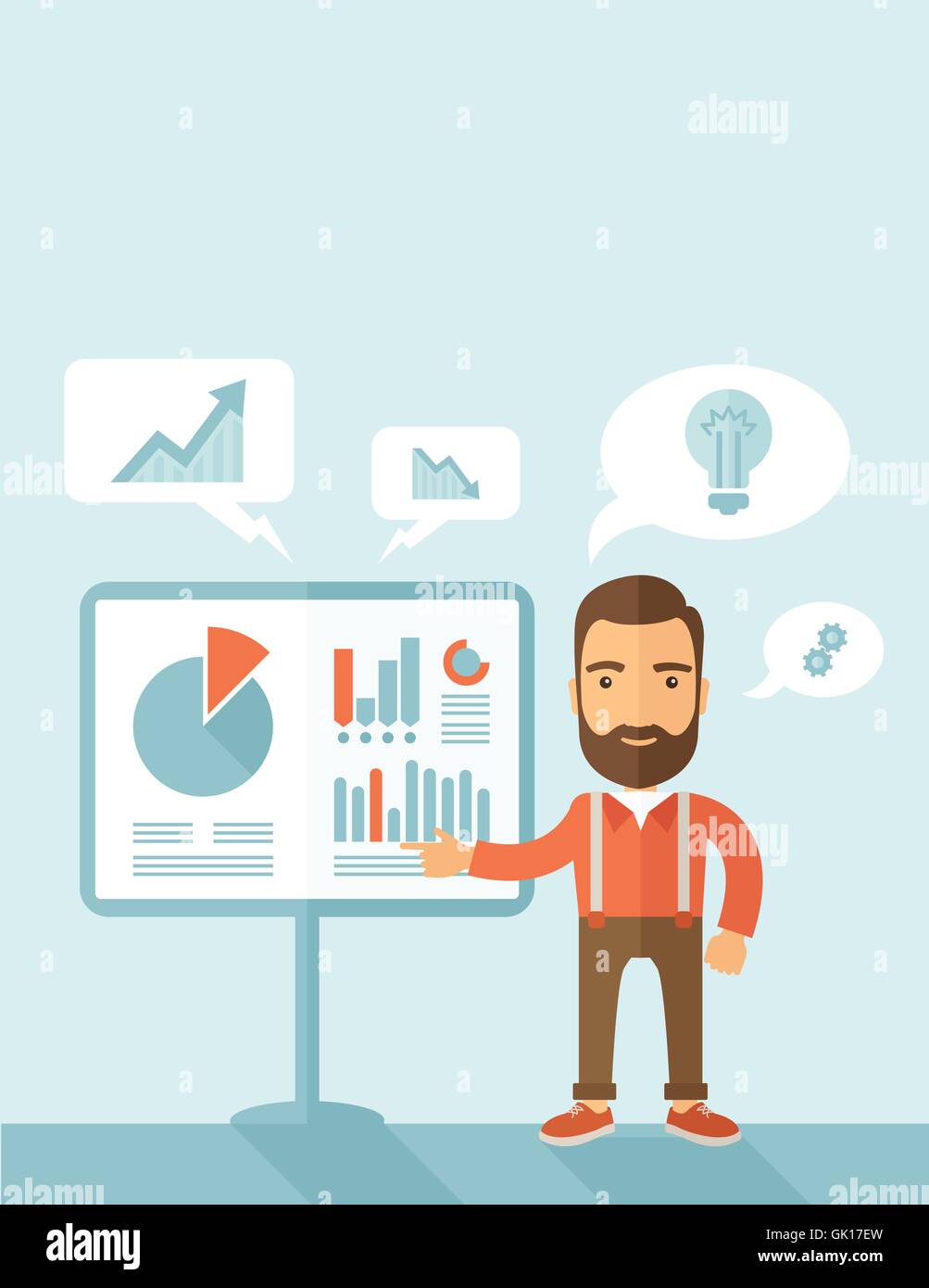 Cartoon character chart graph hi-res stock photography and images - Alamy