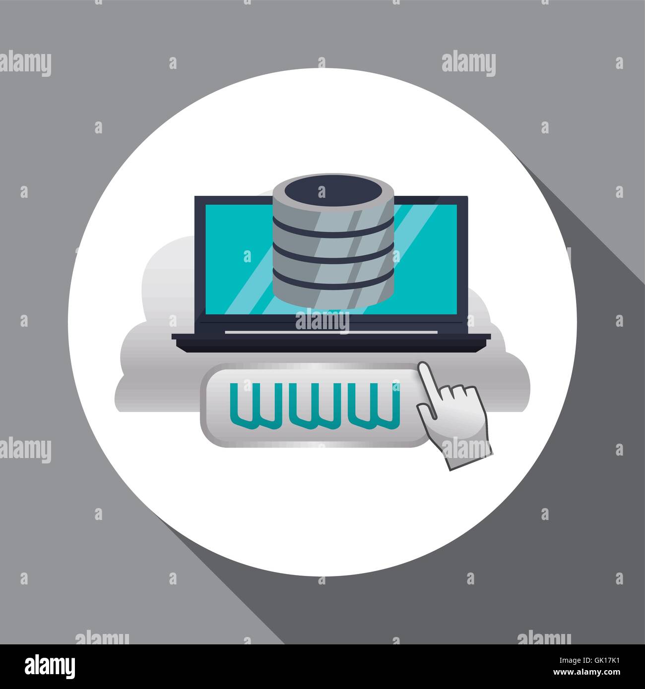 Cloud computing design. Media icon. Isolated illustration Stock Vector ...