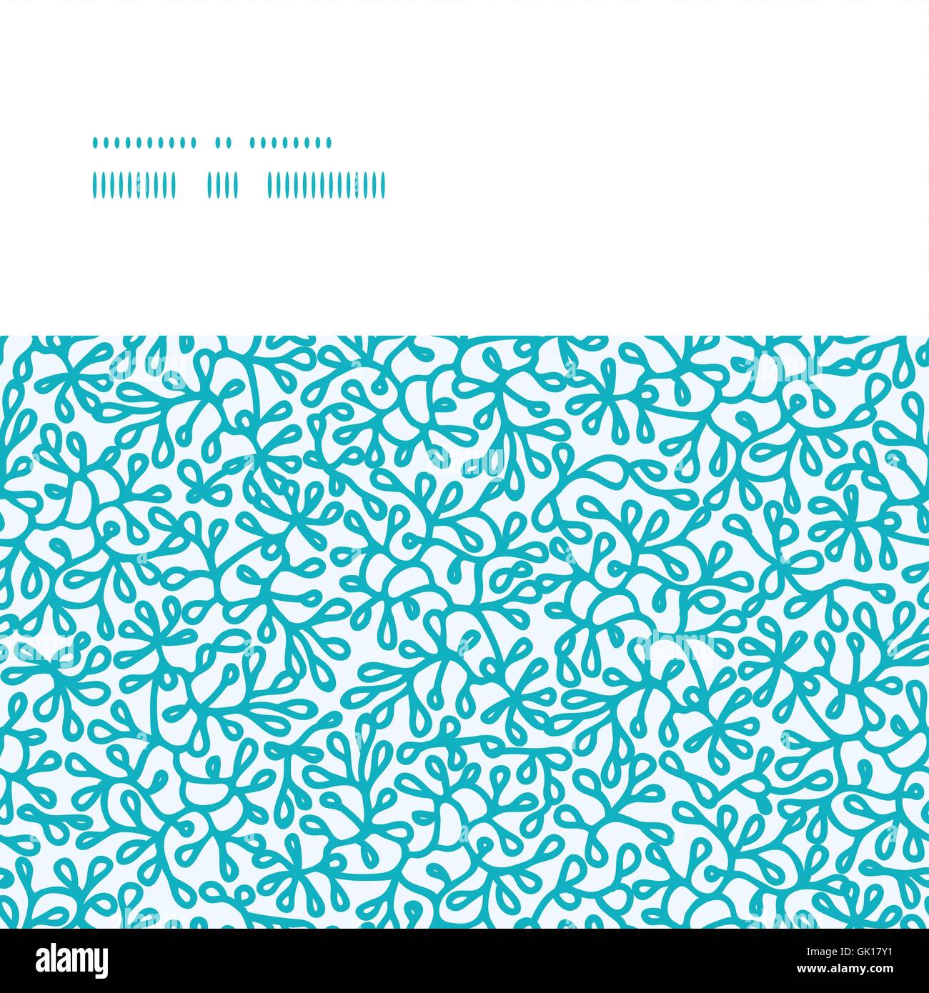 Vector Abstract Underwater Plants Horizontal Frame Seamless Patt Stock ...