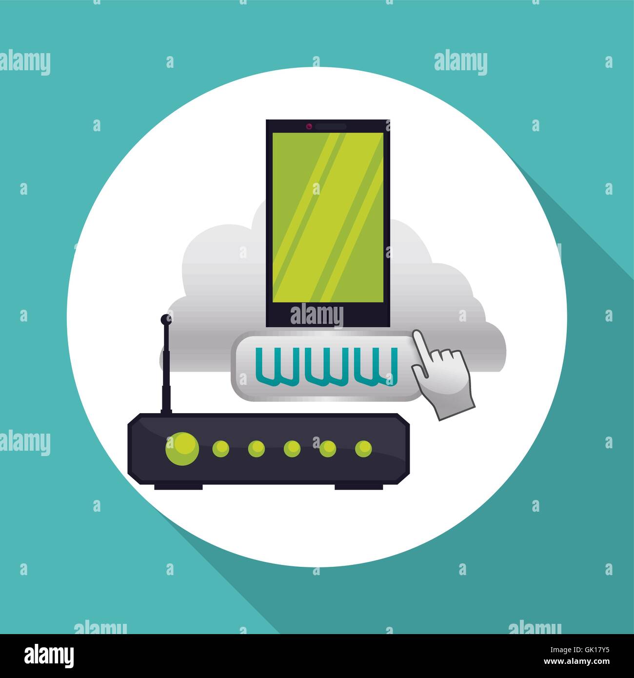 Cloud computing design. Media icon. Isolated illustration Stock Vector ...