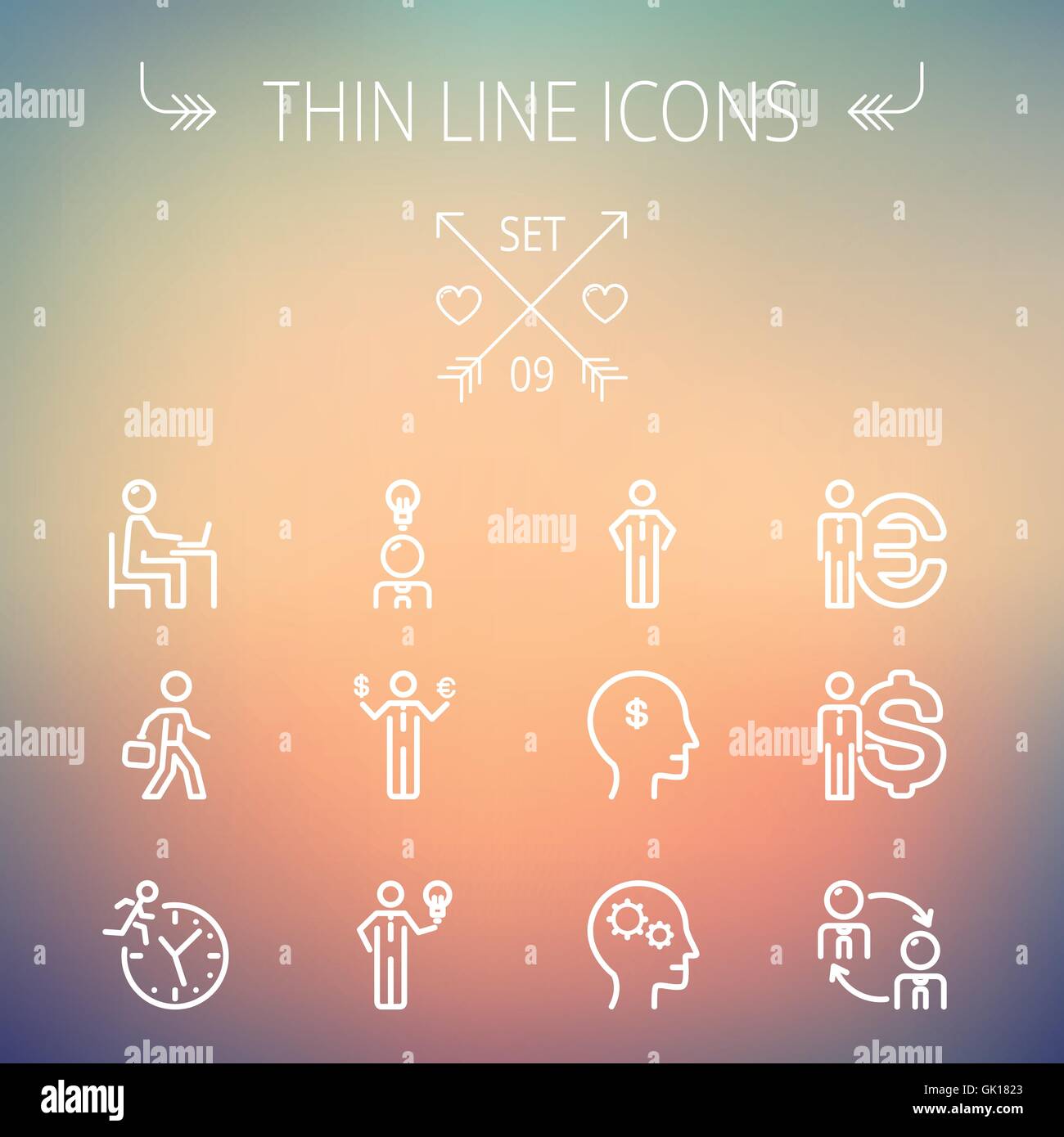 Business thin line icon Stock Vector Image & Art - Alamy