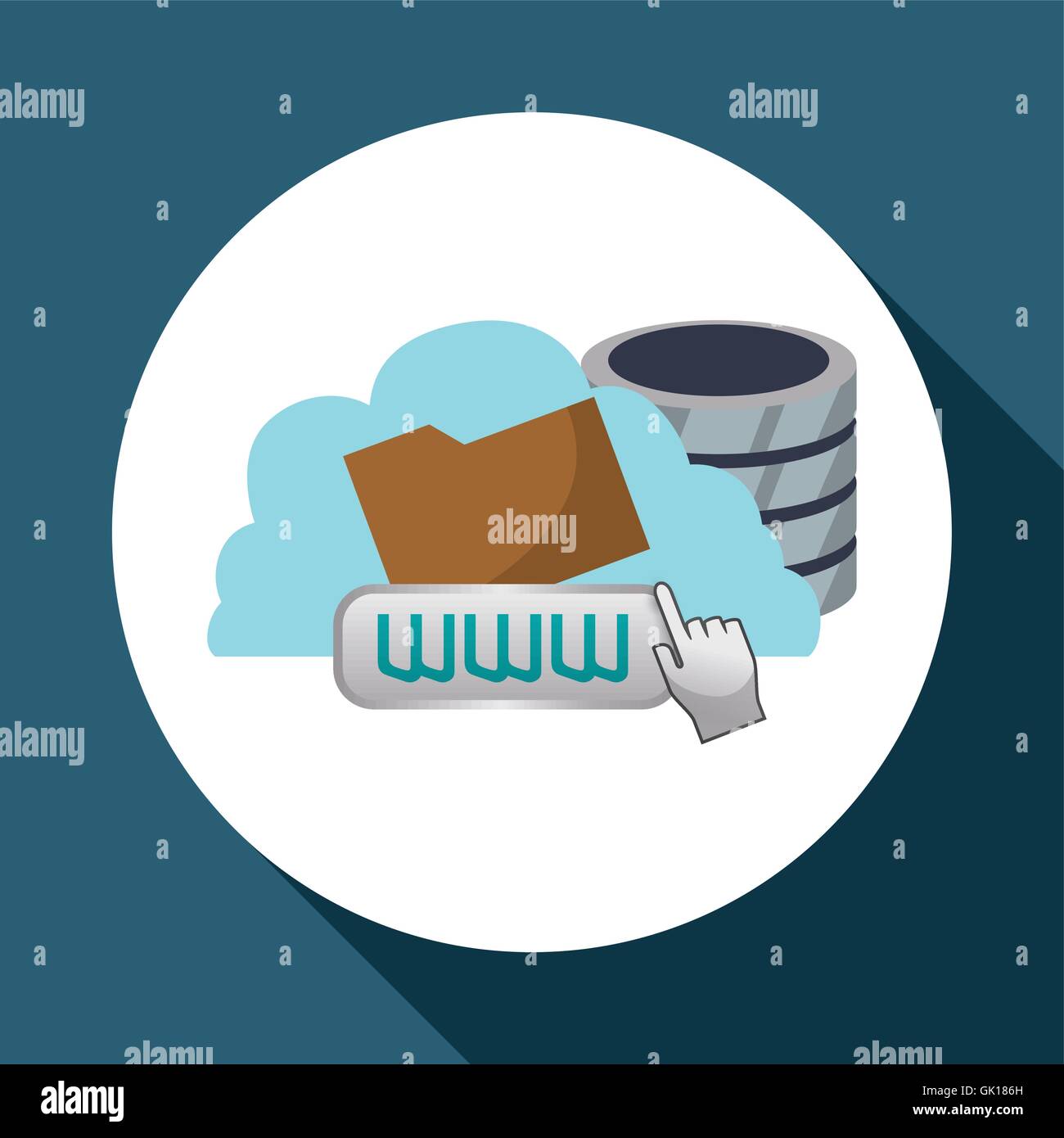 Cloud computing design. Media icon. Isolated illustration Stock Vector ...