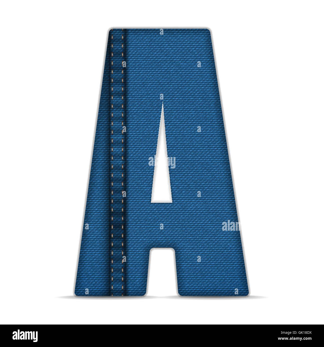 Alphabet Blue Jeans Letter Stock Vector Image & Art - Alamy