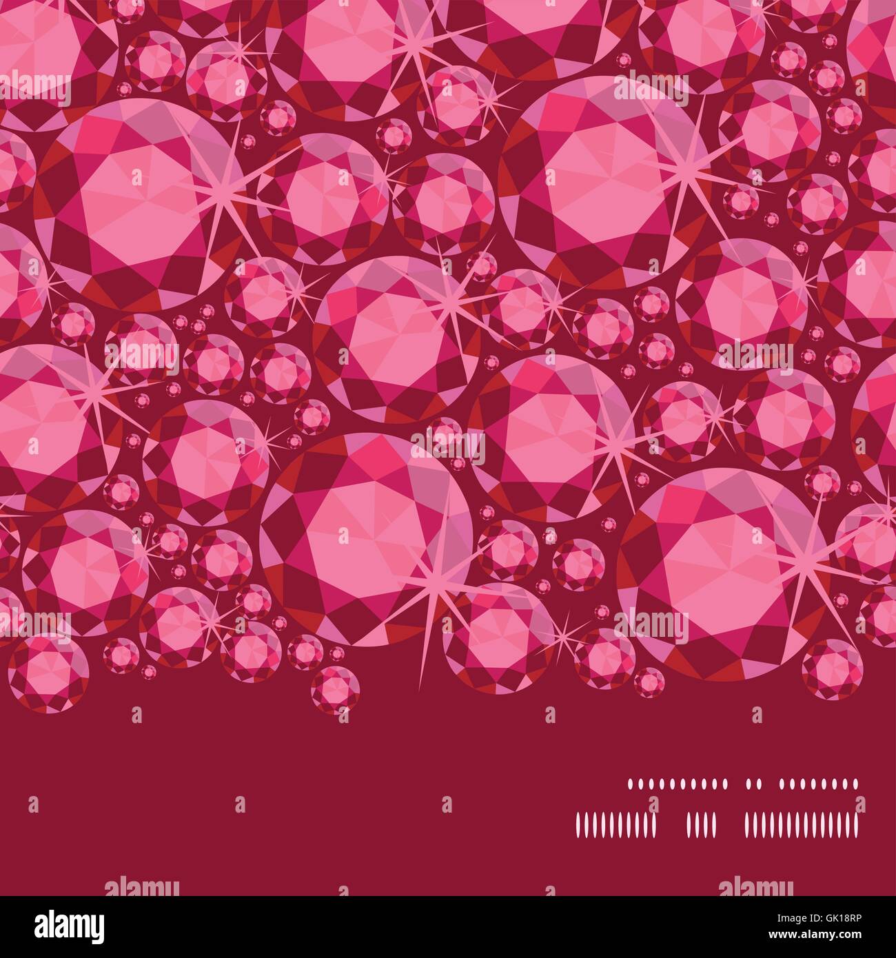 Vector Ruby Horizontal Frame Seamless Pattern Background Stock Vector ...