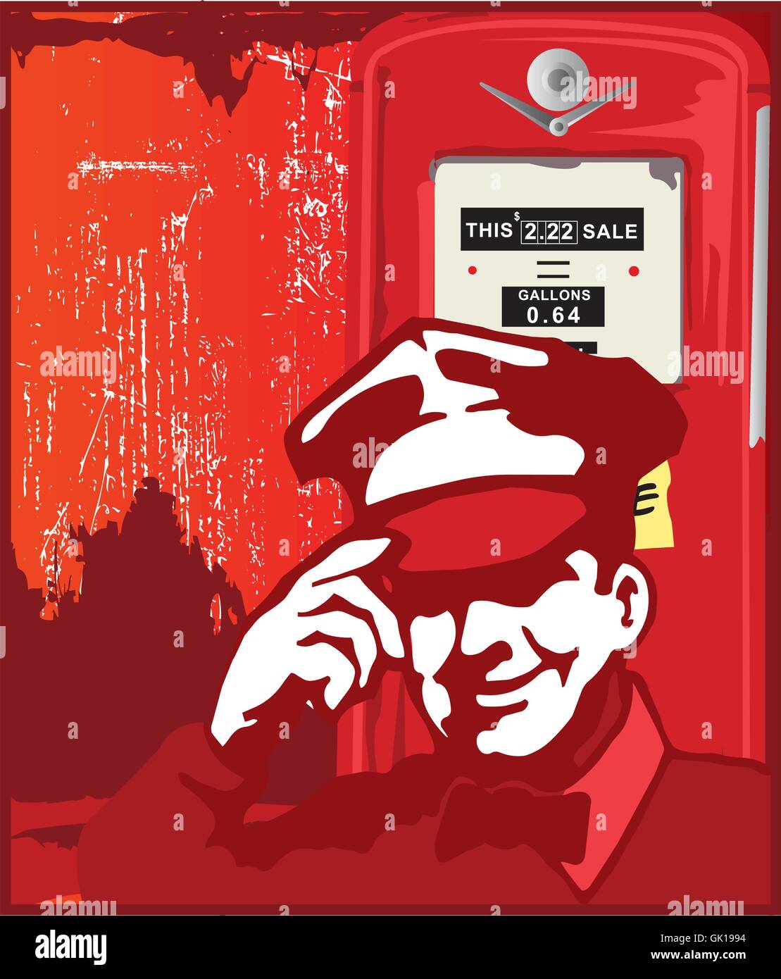 Service Man From Hell Stock Vector