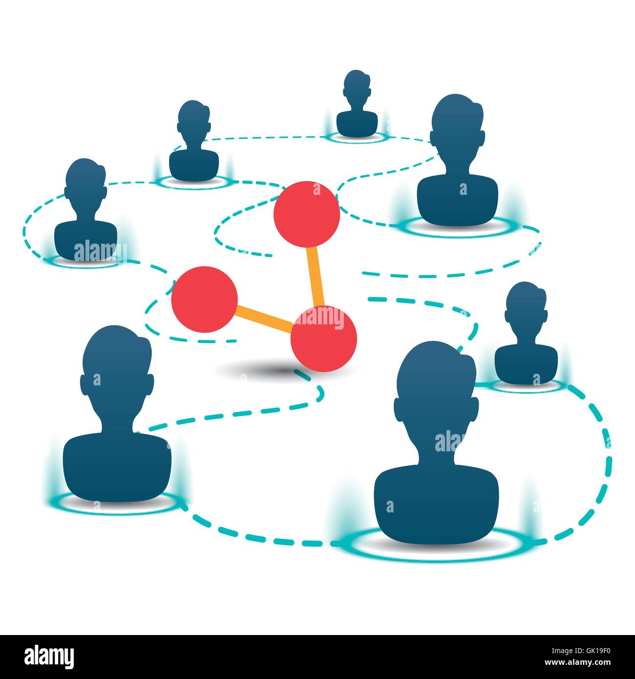 Social network design. Social media icon. Isolated illustration Stock ...