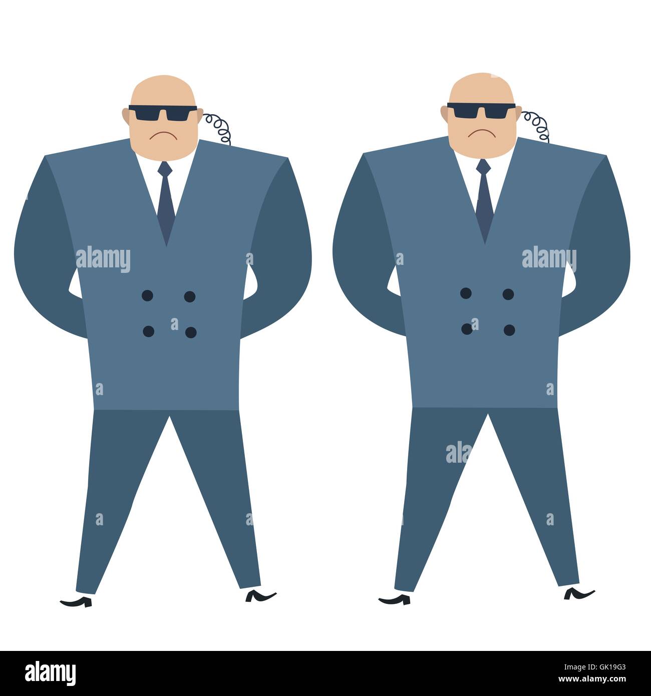 Formidable security professionals secret service bodyguards Stock Vector