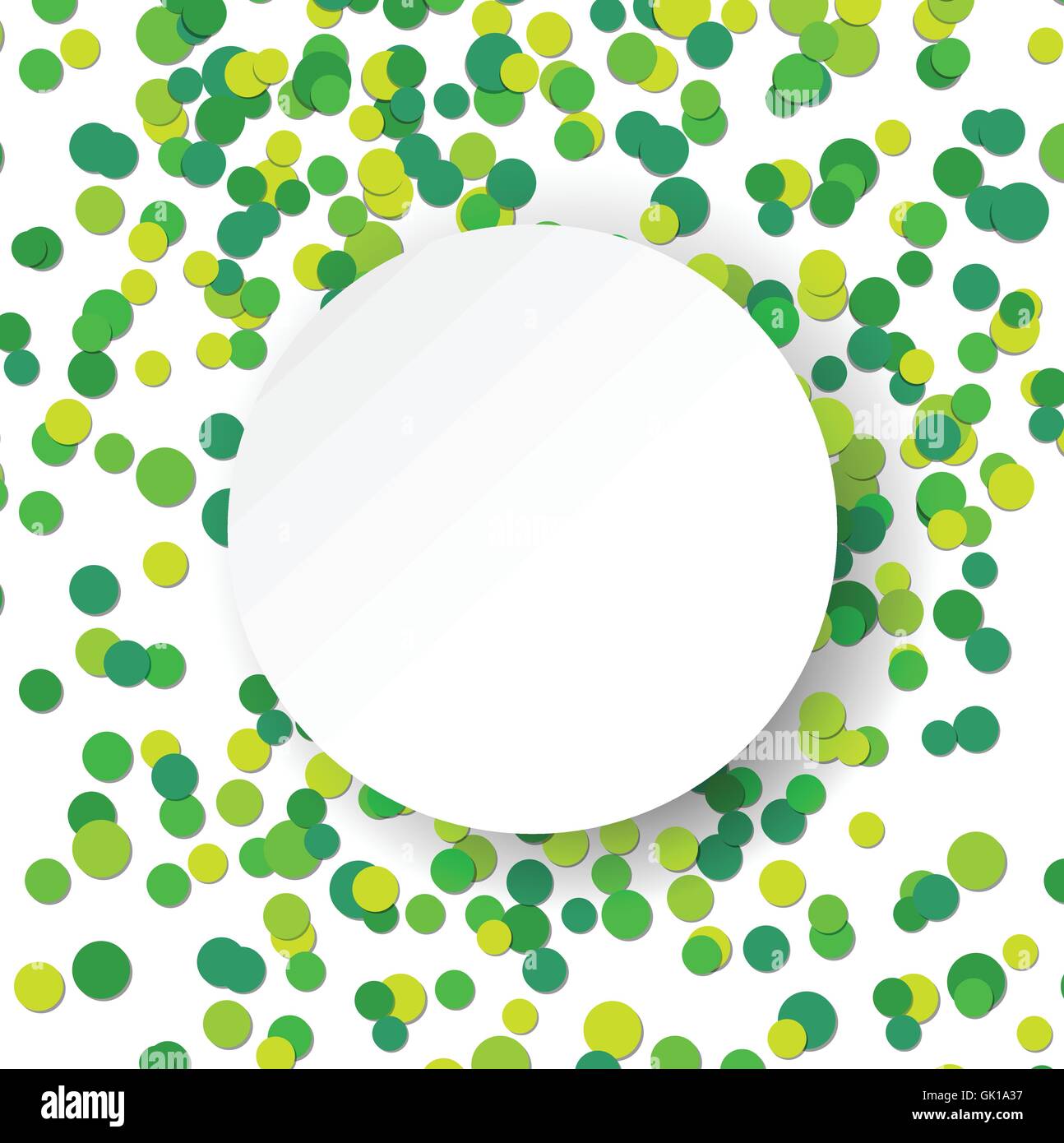 Vector illustration glittering confetti green celebration background