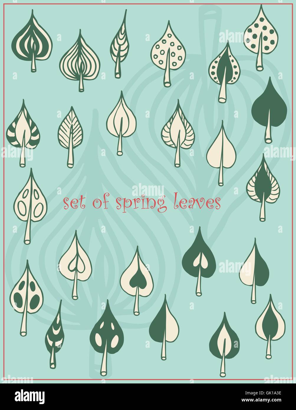 set of leaves Stock Vector Image & Art - Alamy