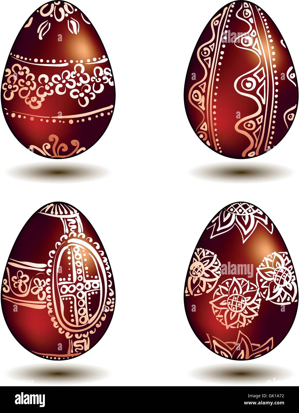 set of Easter eggs Stock Vector Image & Art - Alamy