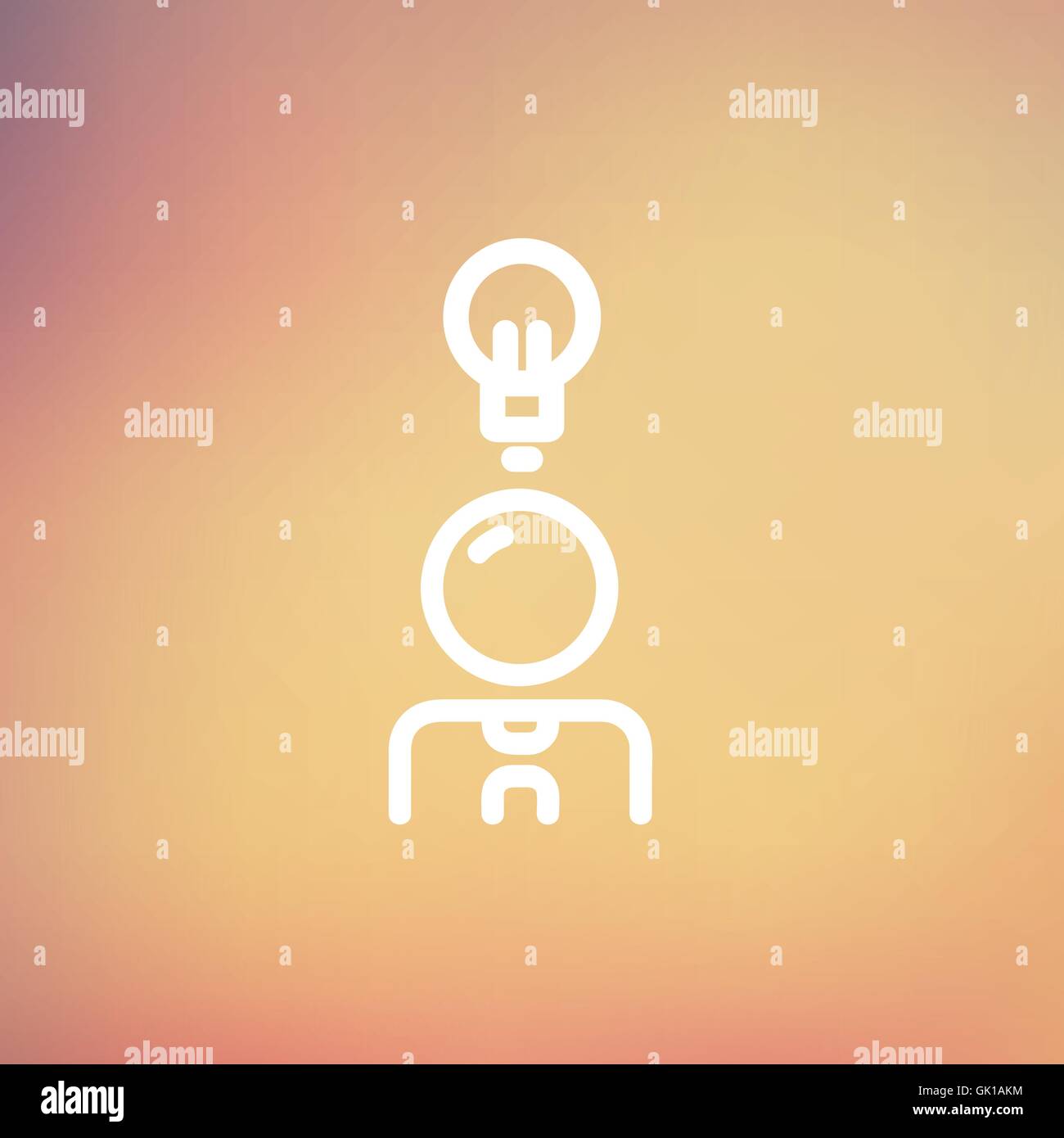 Businessman with ideas thin line icon Stock Vector Image & Art - Alamy
