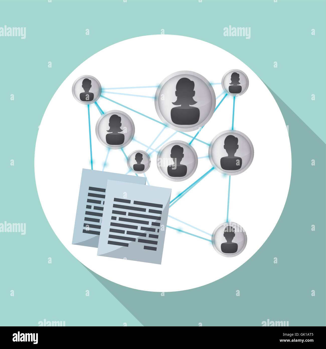 Social network design. Social media icon. Isolated illustration Stock ...