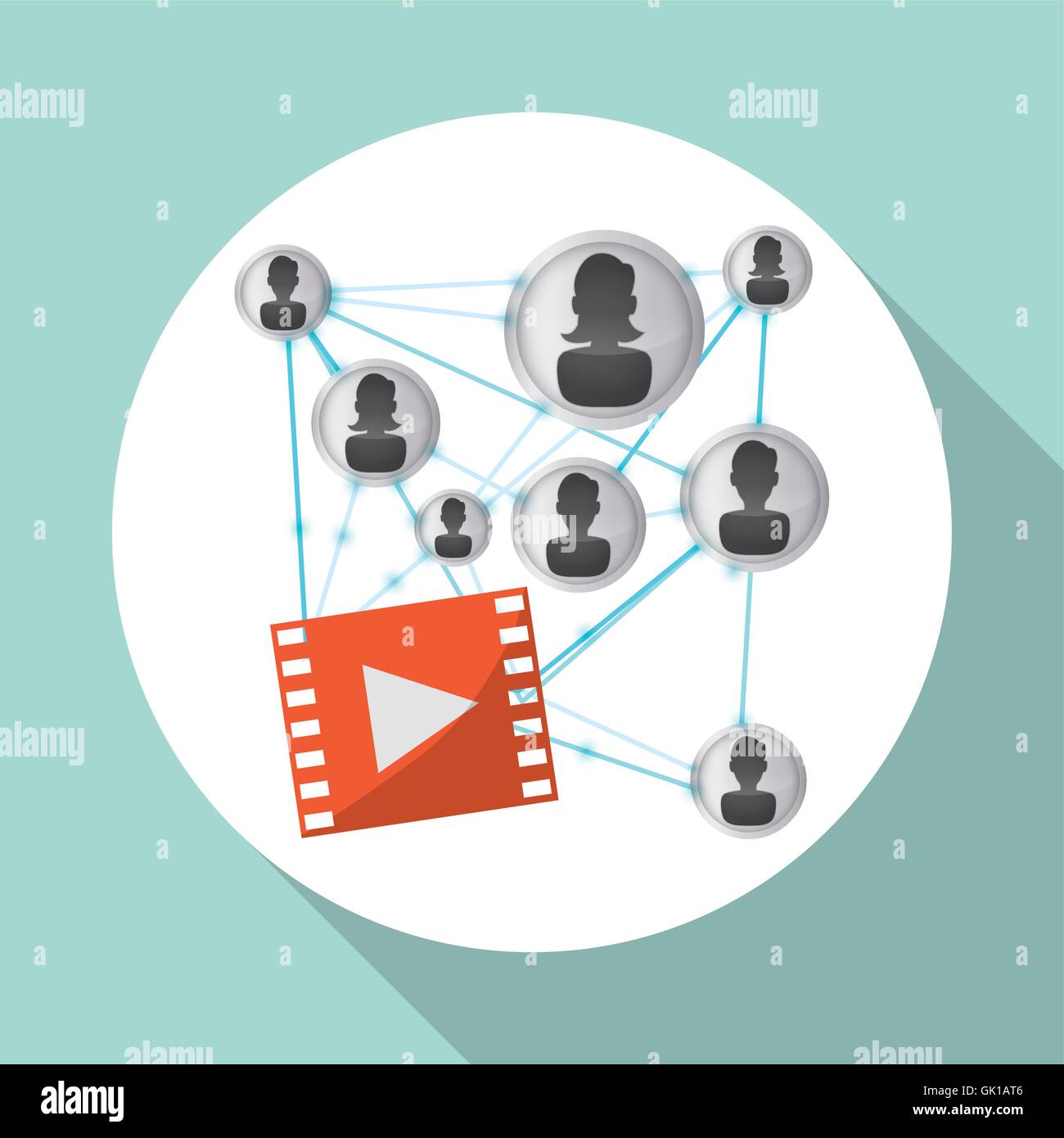 Social network design. Social media icon. Isolated illustration Stock ...