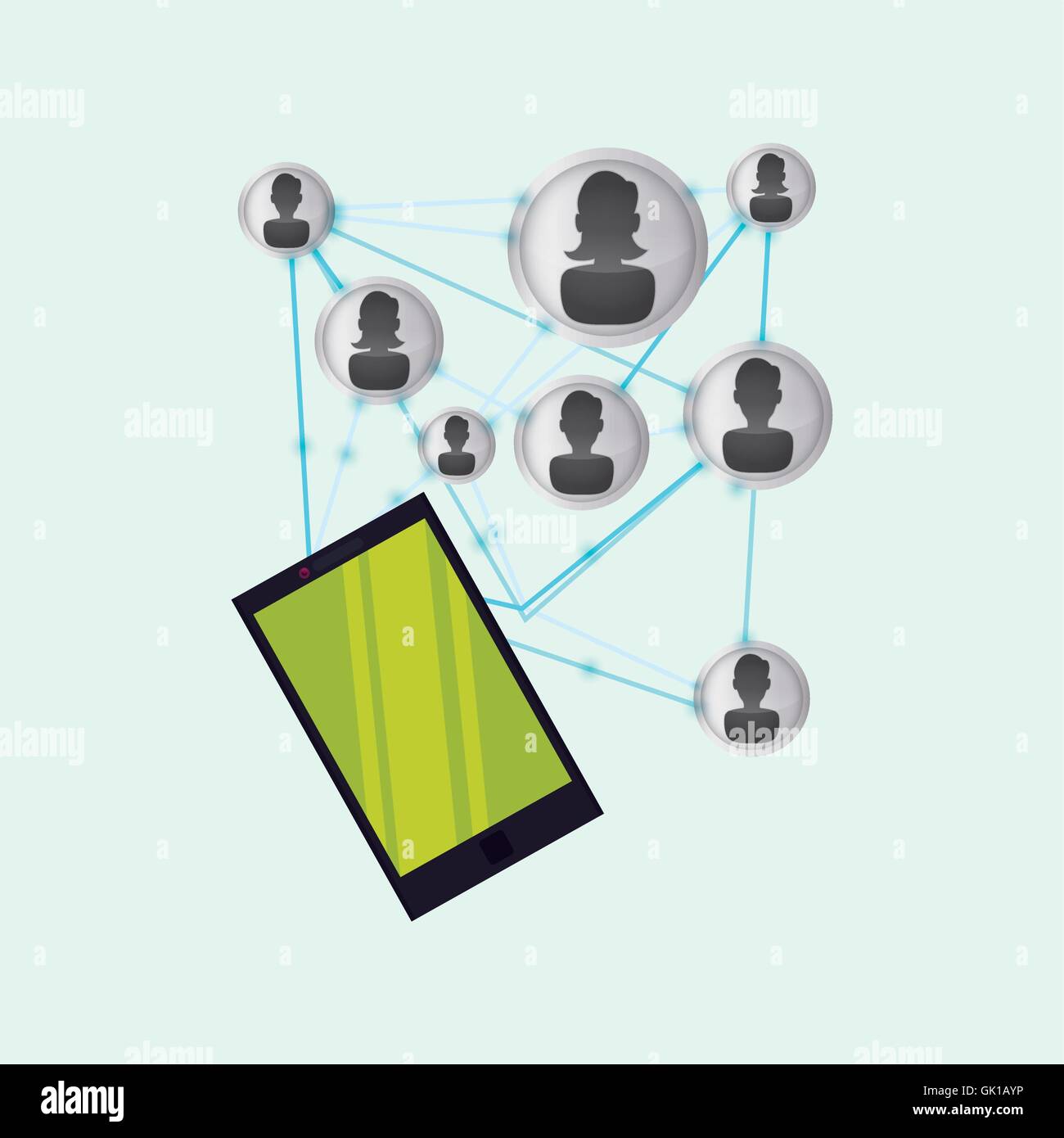 Social network design. Social media icon. Isolated illustration Stock ...