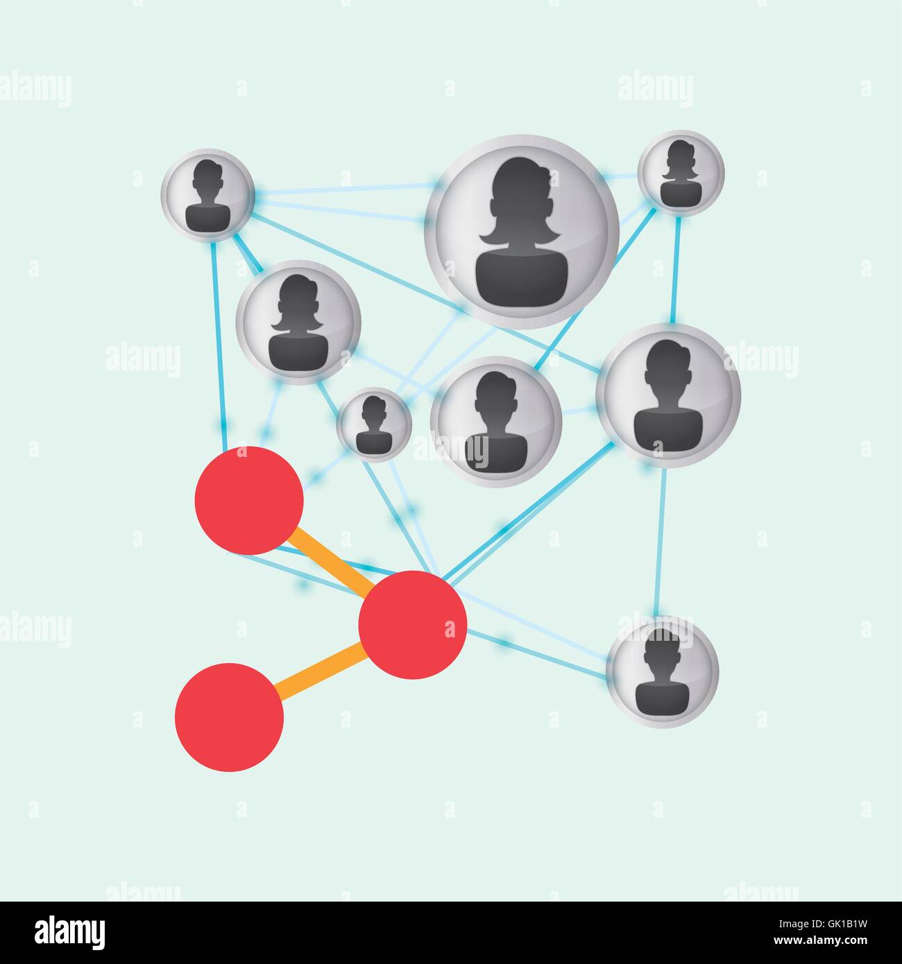 Social network design. Social media icon. Isolated illustration Stock ...