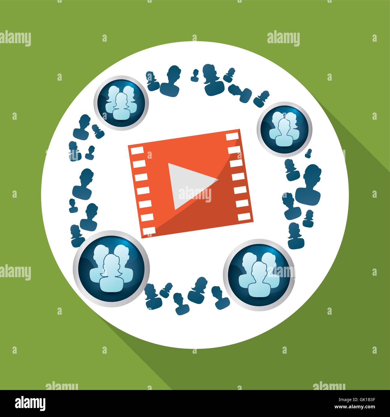 Social network design. Social media icon. Isolated illustration Stock ...