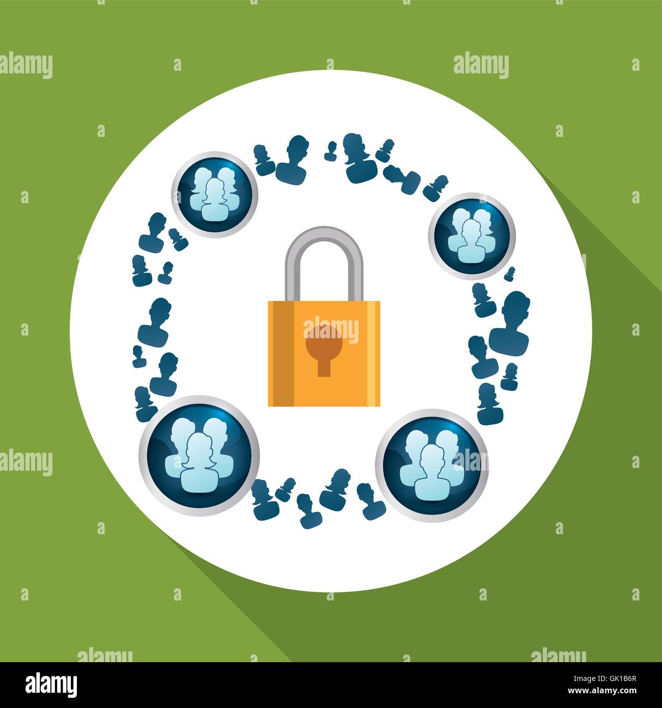 Social network design. Social media icon. Isolated illustration Stock ...