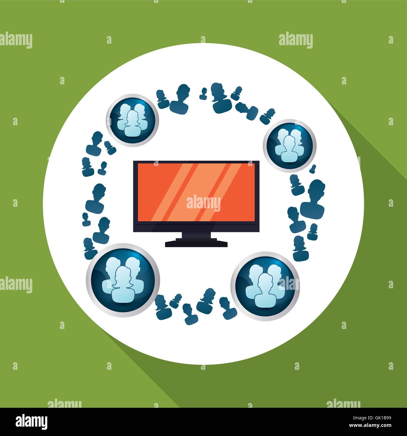 Social network design. Social media icon. Isolated illustration Stock ...