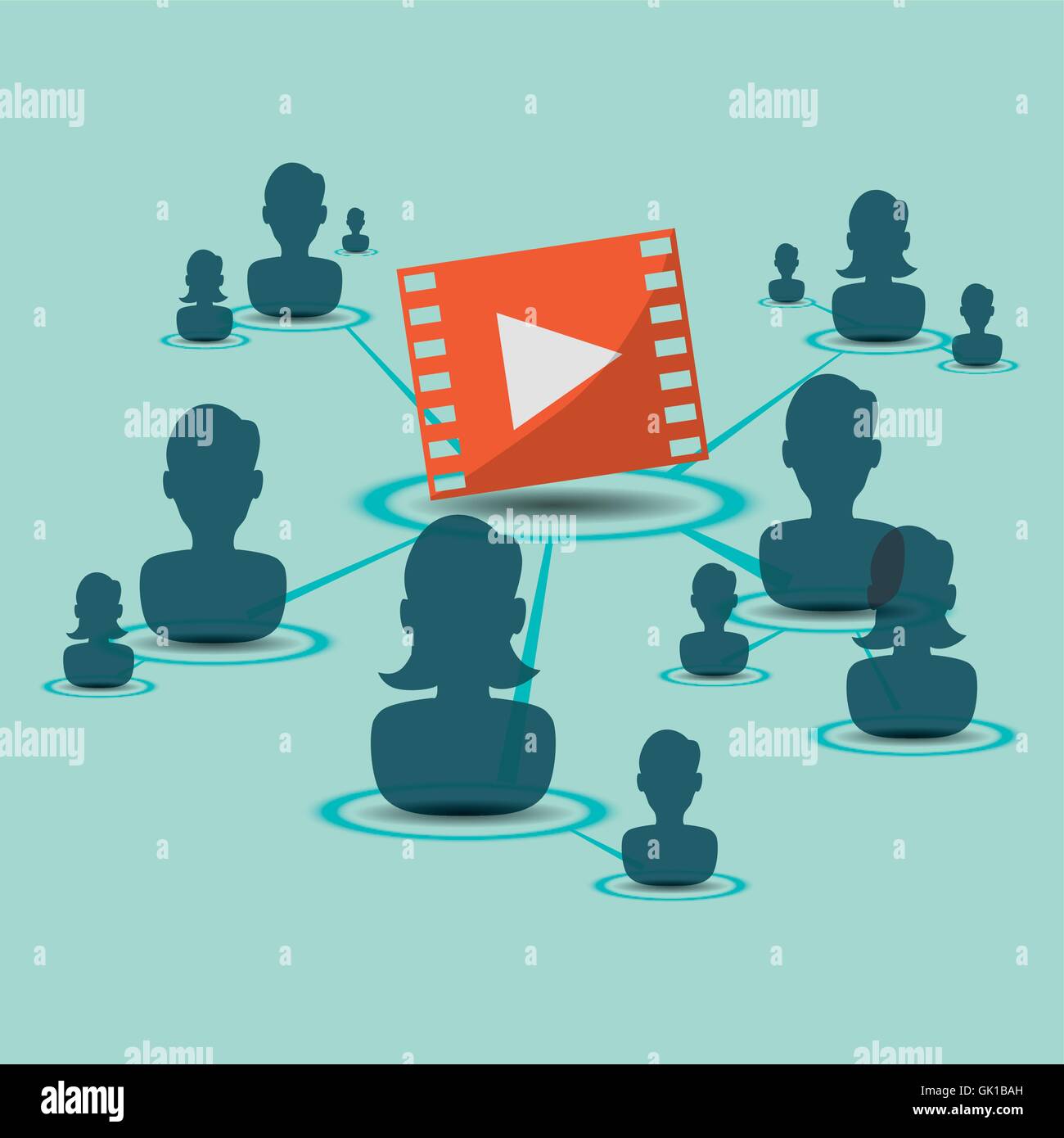 Social network design. Social media icon. Isolated illustration Stock ...