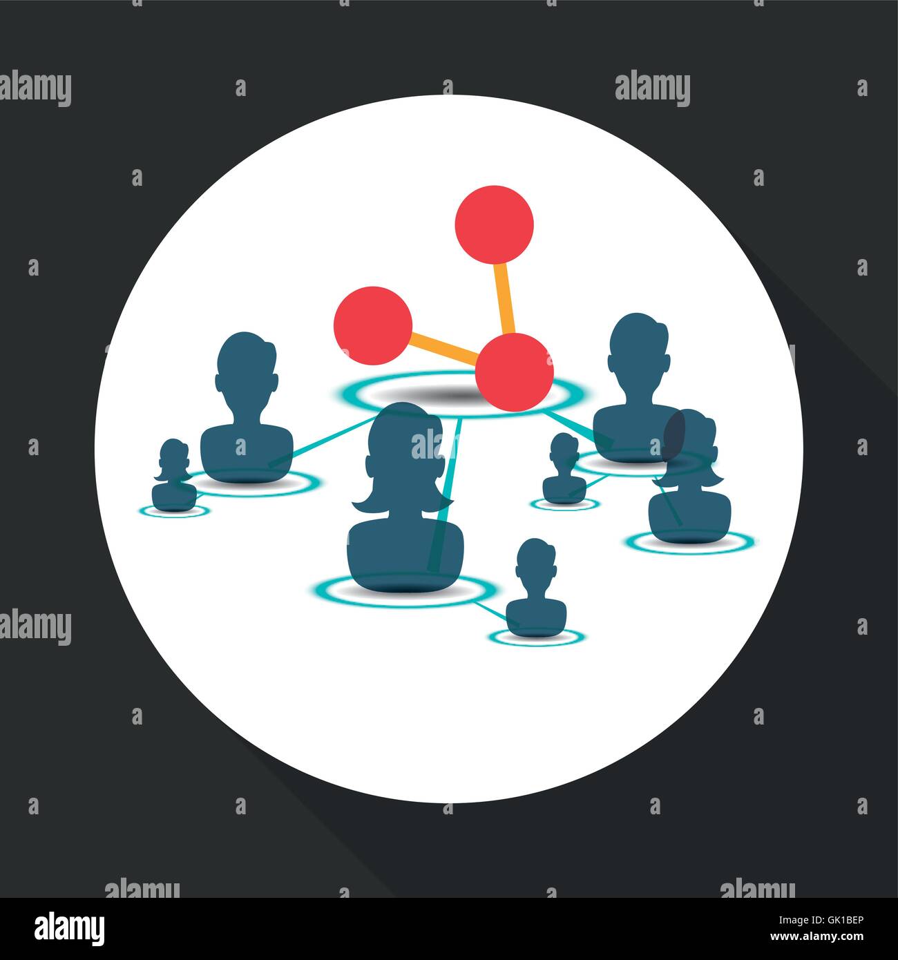 Social network design. Social media icon. Isolated illustration Stock ...
