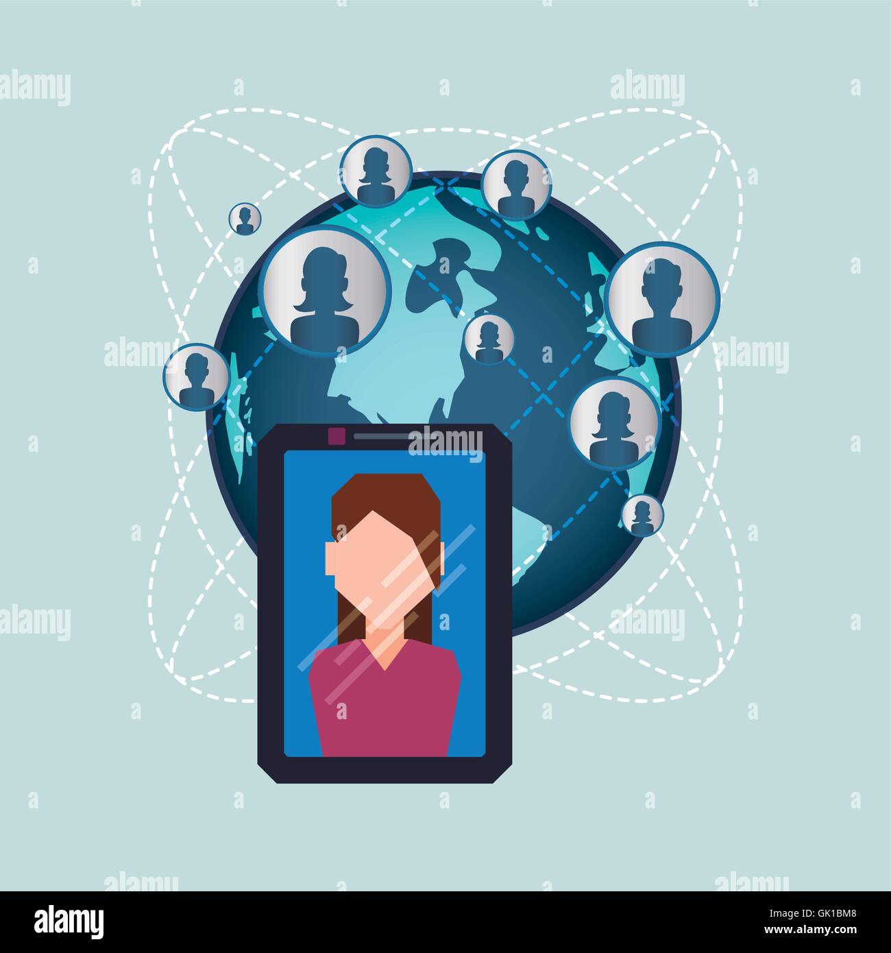 Social network design. Social media icon. Isolated illustration Stock ...