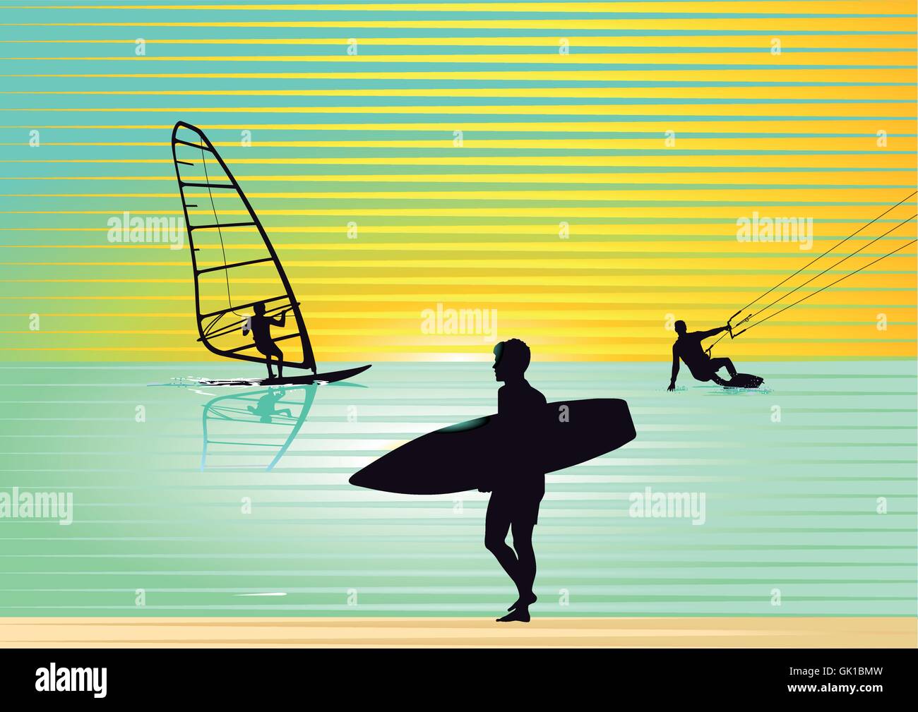Surf Illustration Stock Vector