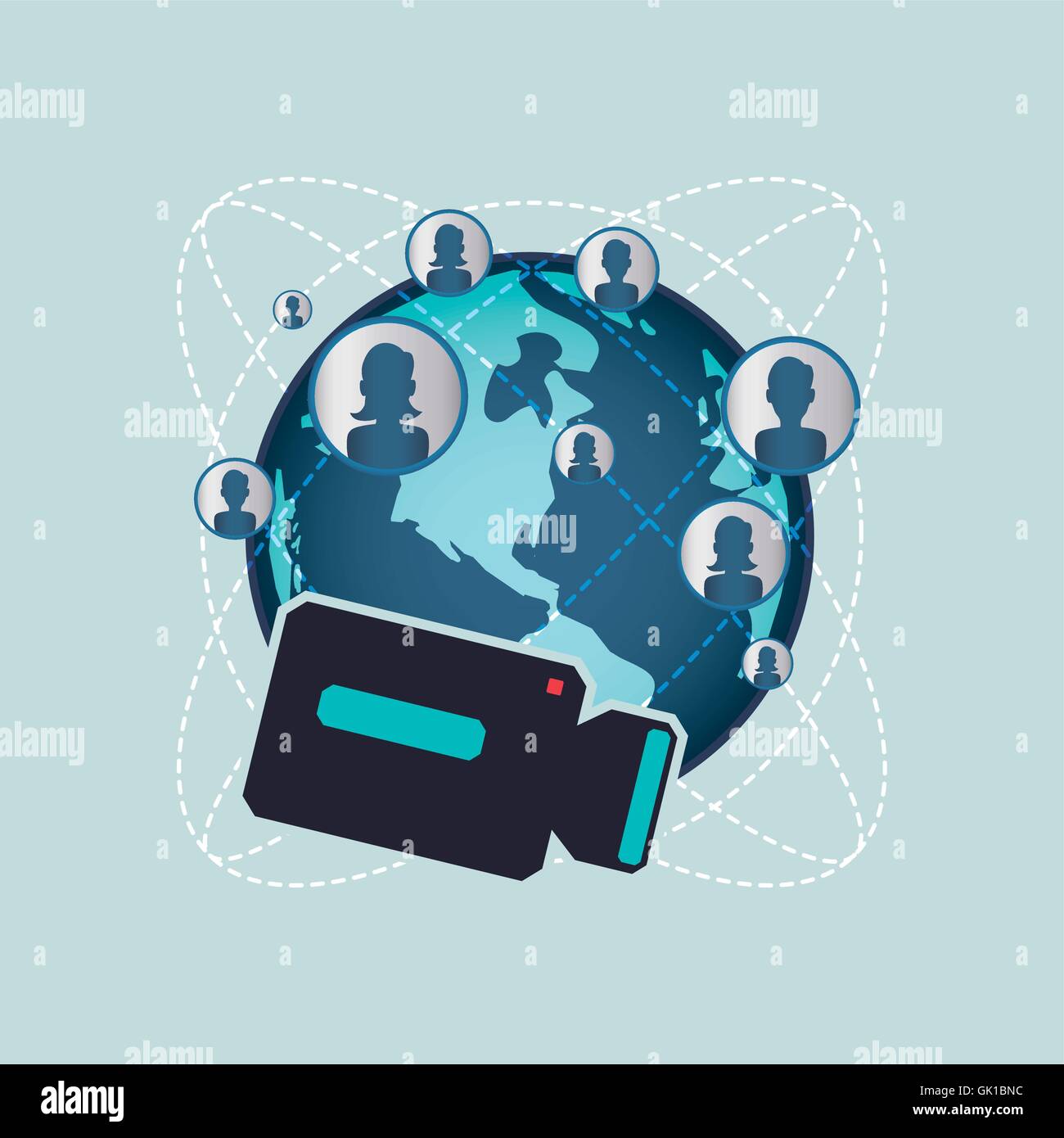 Social network design. Social media icon. Isolated illustration Stock ...