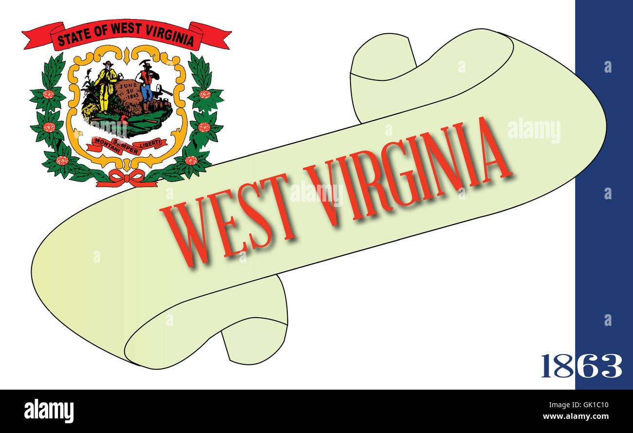 West Virginia Scroll Stock Vector
