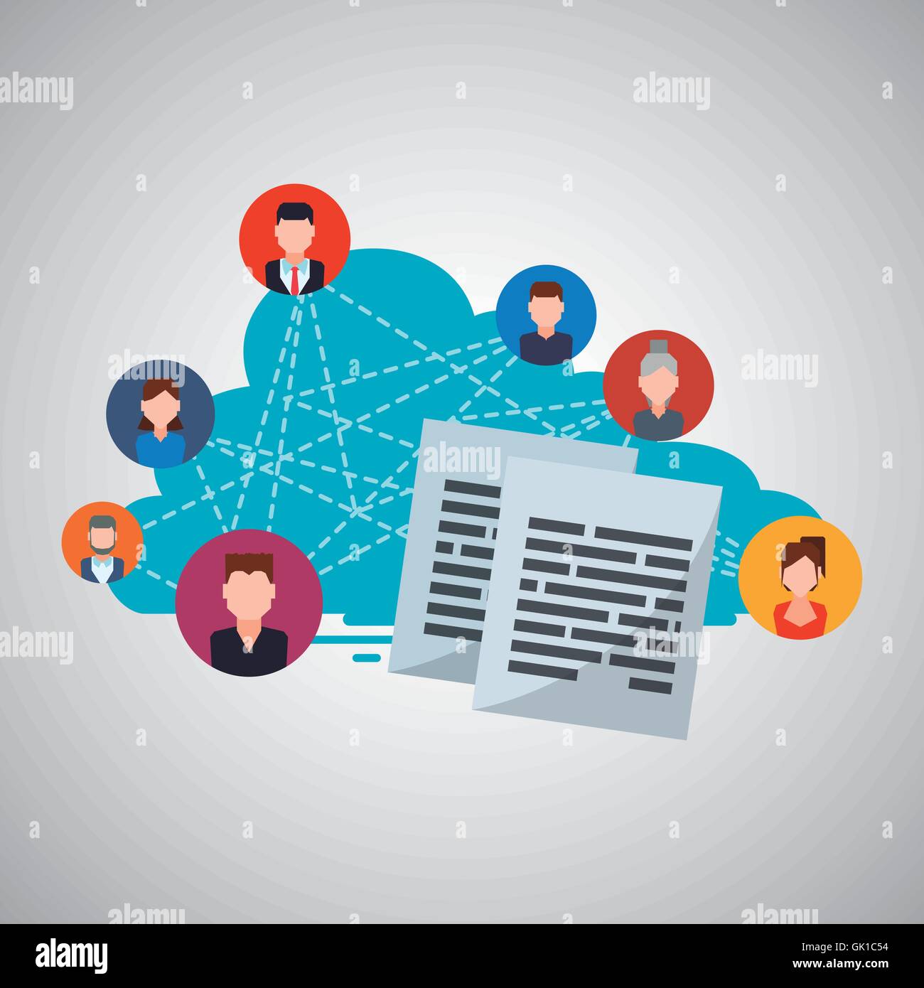 Social network design. Social media icon. Isolated illustration Stock ...