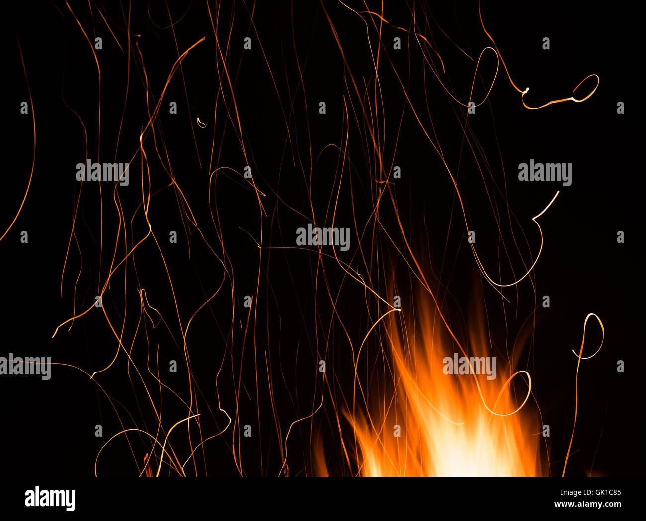sparks of bonfire night Stock Photo - Alamy