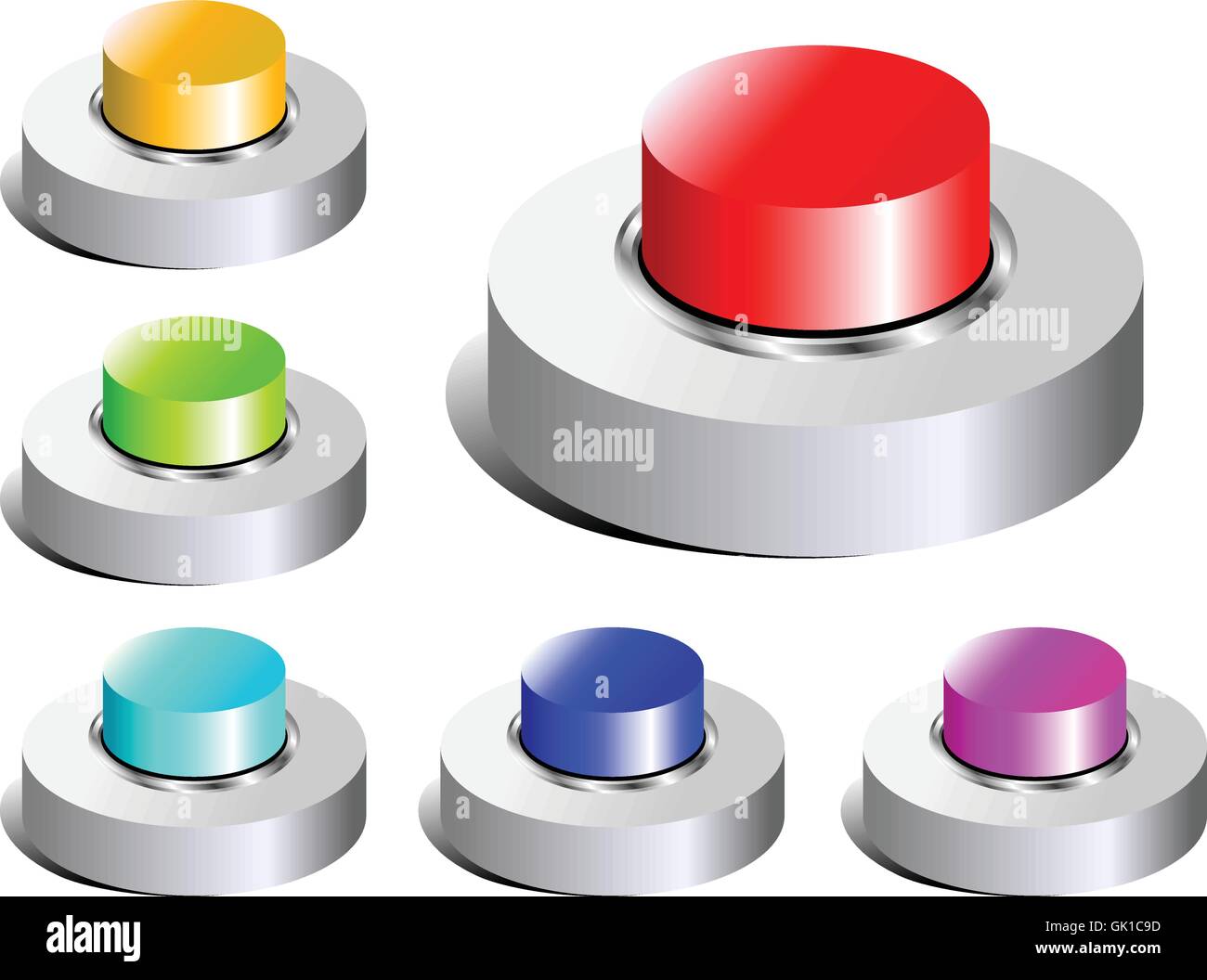set of buttons Stock Vector Image & Art - Alamy