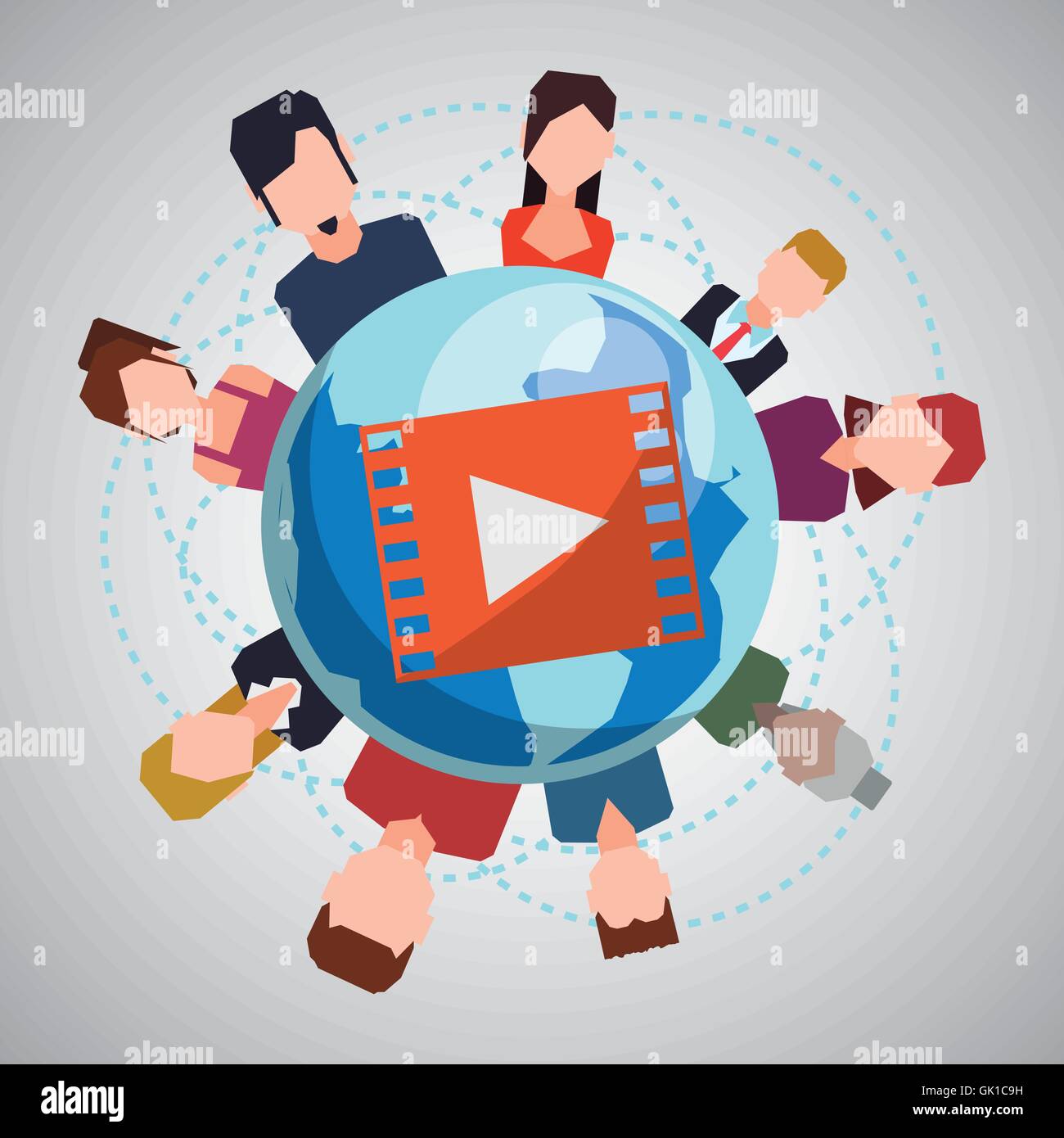 Social network design. Social media icon. Isolated illustration Stock ...