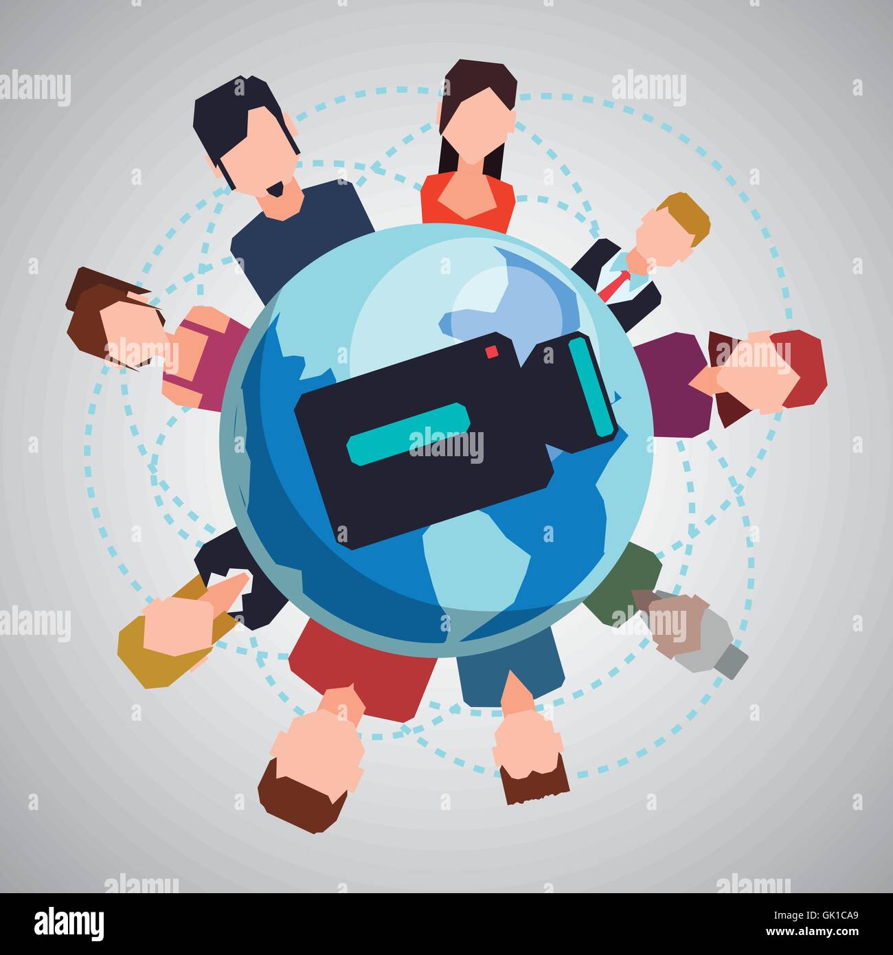 Social network design. Social media icon. Isolated illustration Stock ...