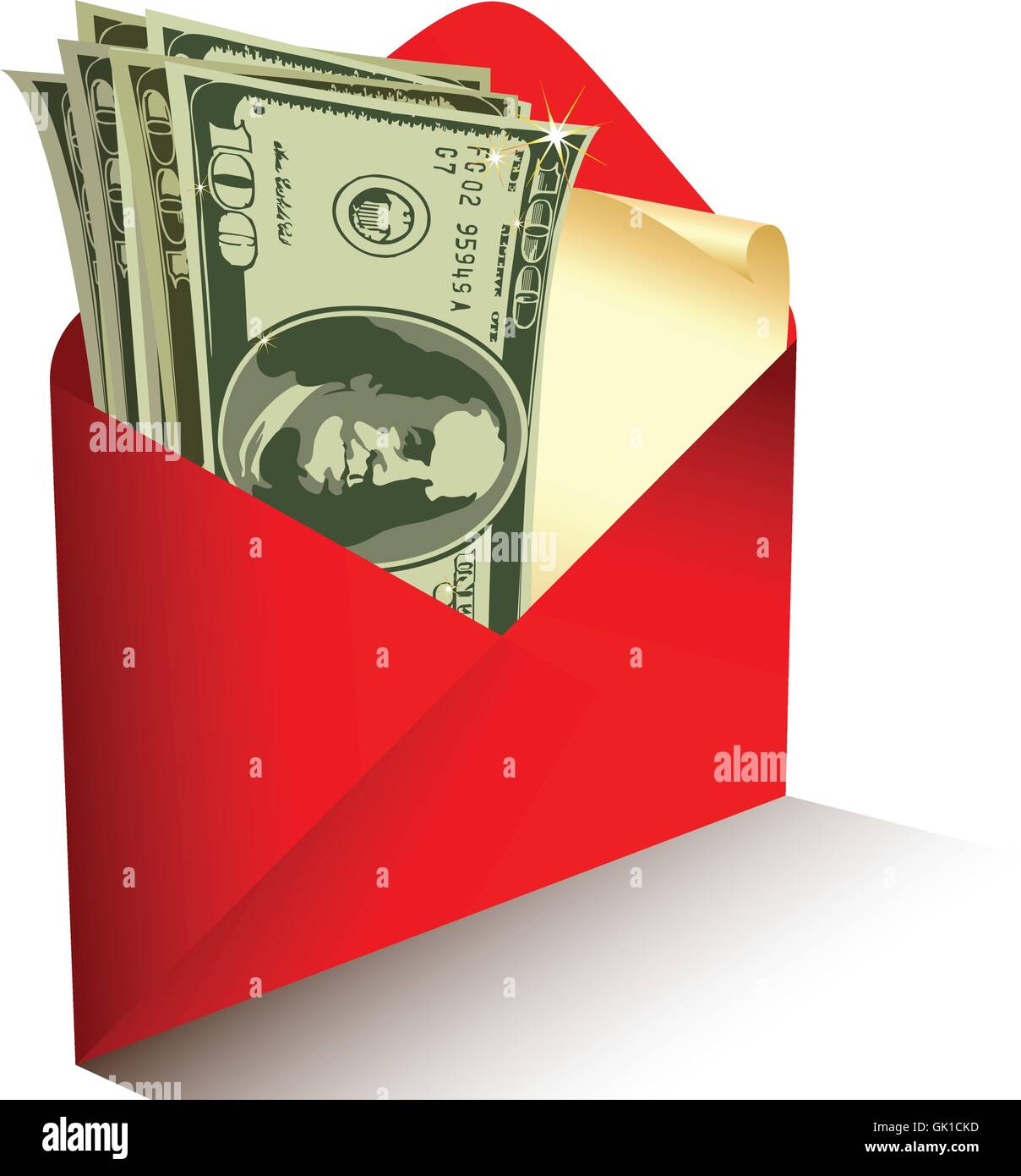 Dollars envelope Stock Vector Images - Alamy