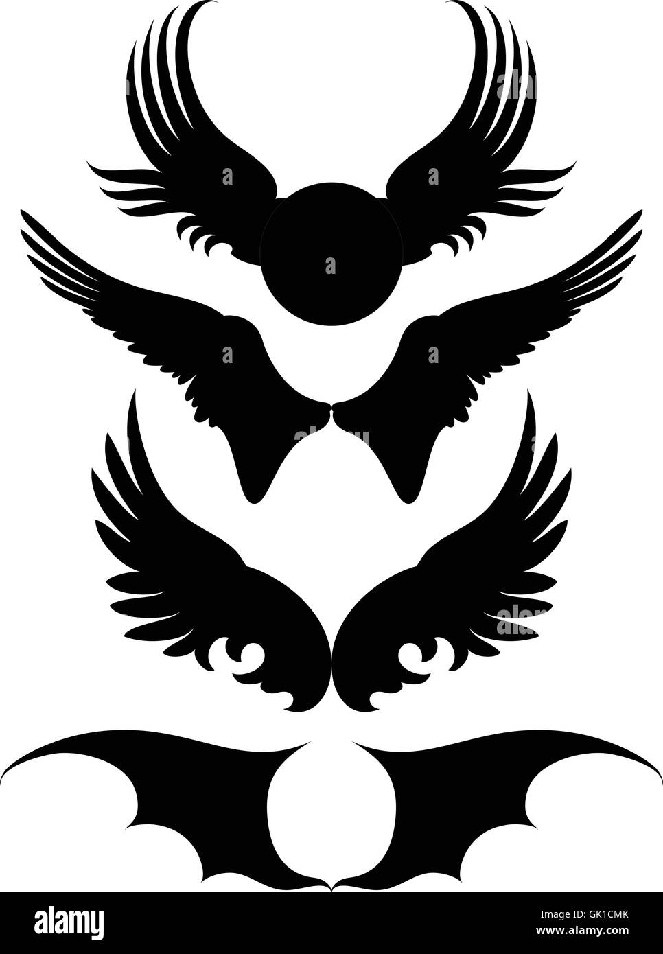 set of wings Stock Vector Image & Art - Alamy