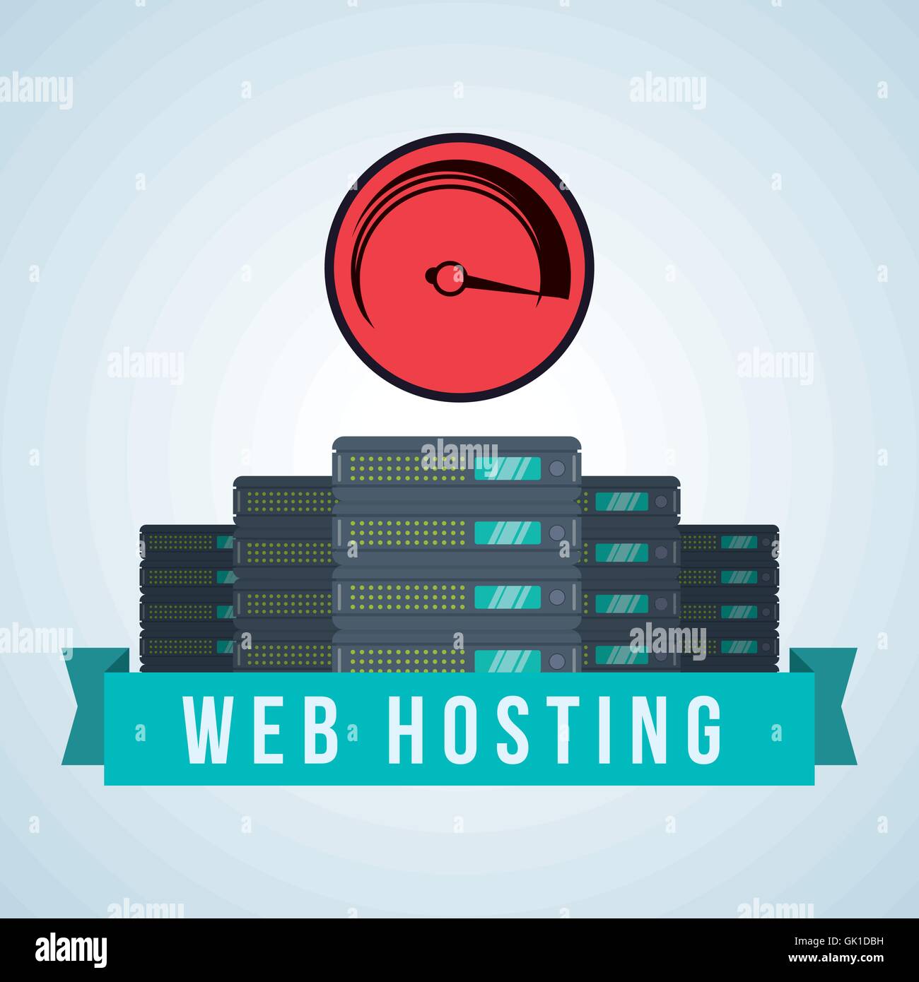 Web Hosting design. Data center icon. Isolated illustration , vector ...
