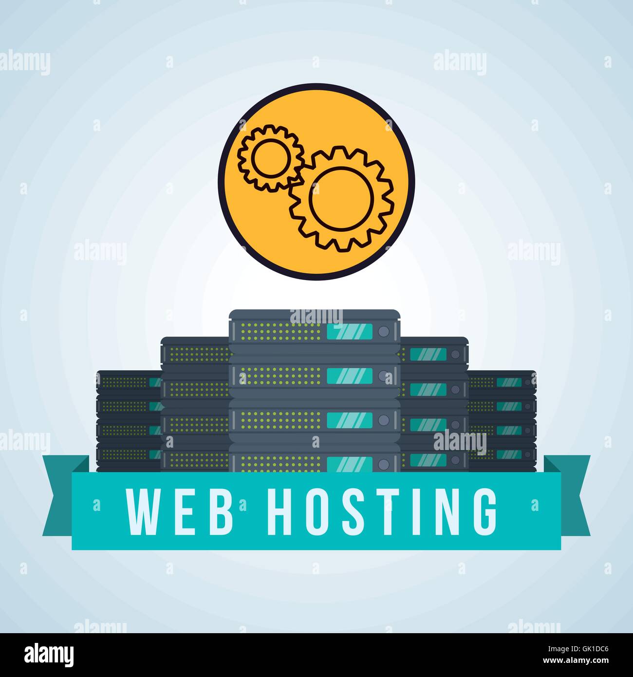 Web Hosting design. Data center icon. Isolated illustration , vector ...