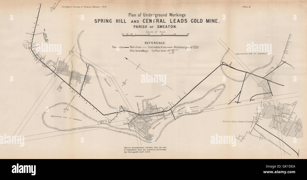 Spring Hill and Central Leads Gold Mine, Smeaton. Victoria, Australia