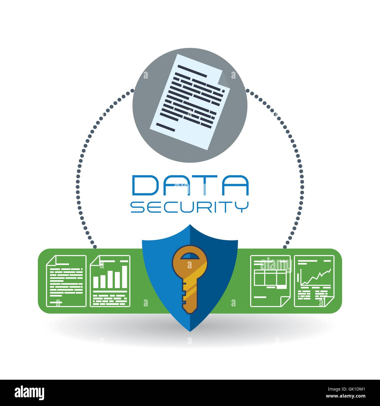 Data Security design. Protect icon. Data center illustration Stock ...